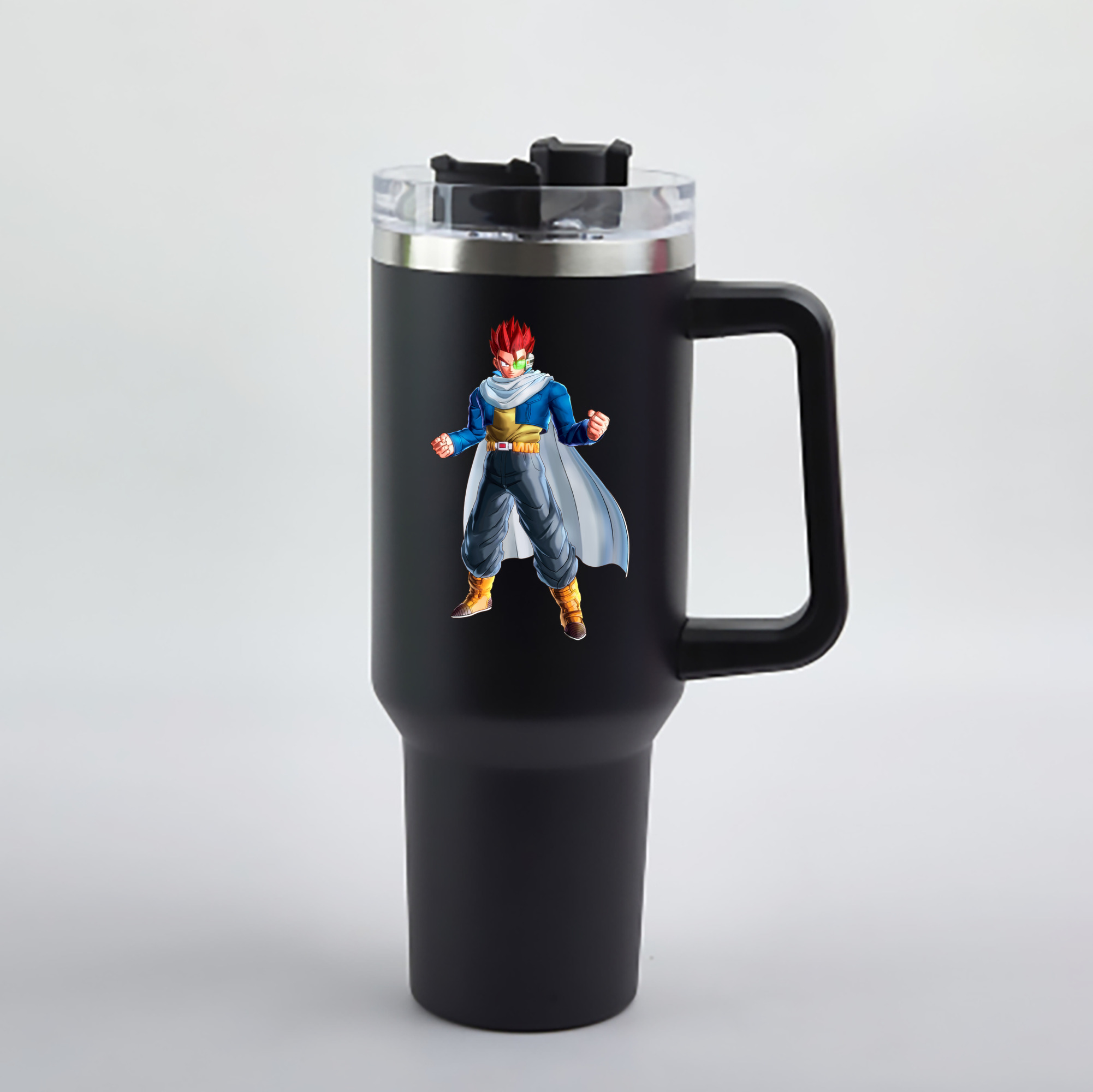 （画像用） ドラゴンボール 孫 悟飯（そんごはん）DRAGON BALL Son Gohan 1200mL車用タンブラー - クリスタルステッカー（プラスチックストロー付き）