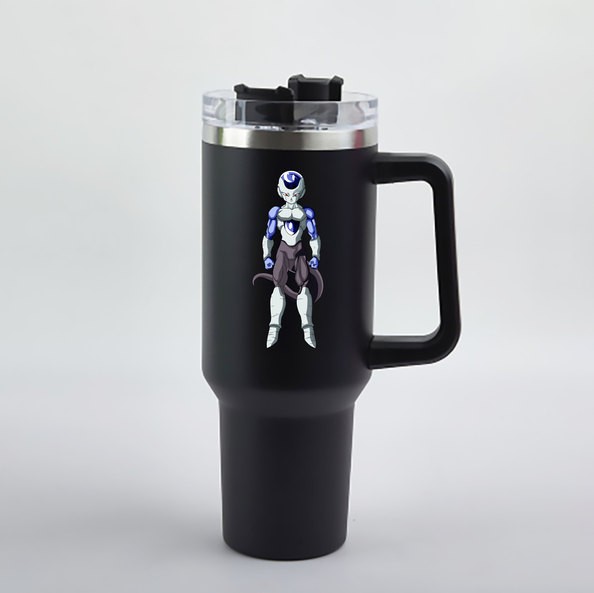 （画像用） ドラゴンボール フリーザ DRAGON BALL Frieza 1200mL車用タンブラー - クリスタルステッカー（プラスチックストロー付き）