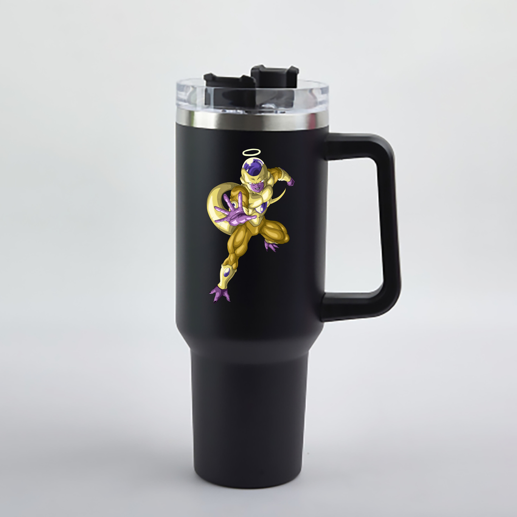 （画像用） ドラゴンボール フリーザ DRAGON BALL Frieza 1200mL車用タンブラー - クリスタルステッカー（プラスチックストロー付き）