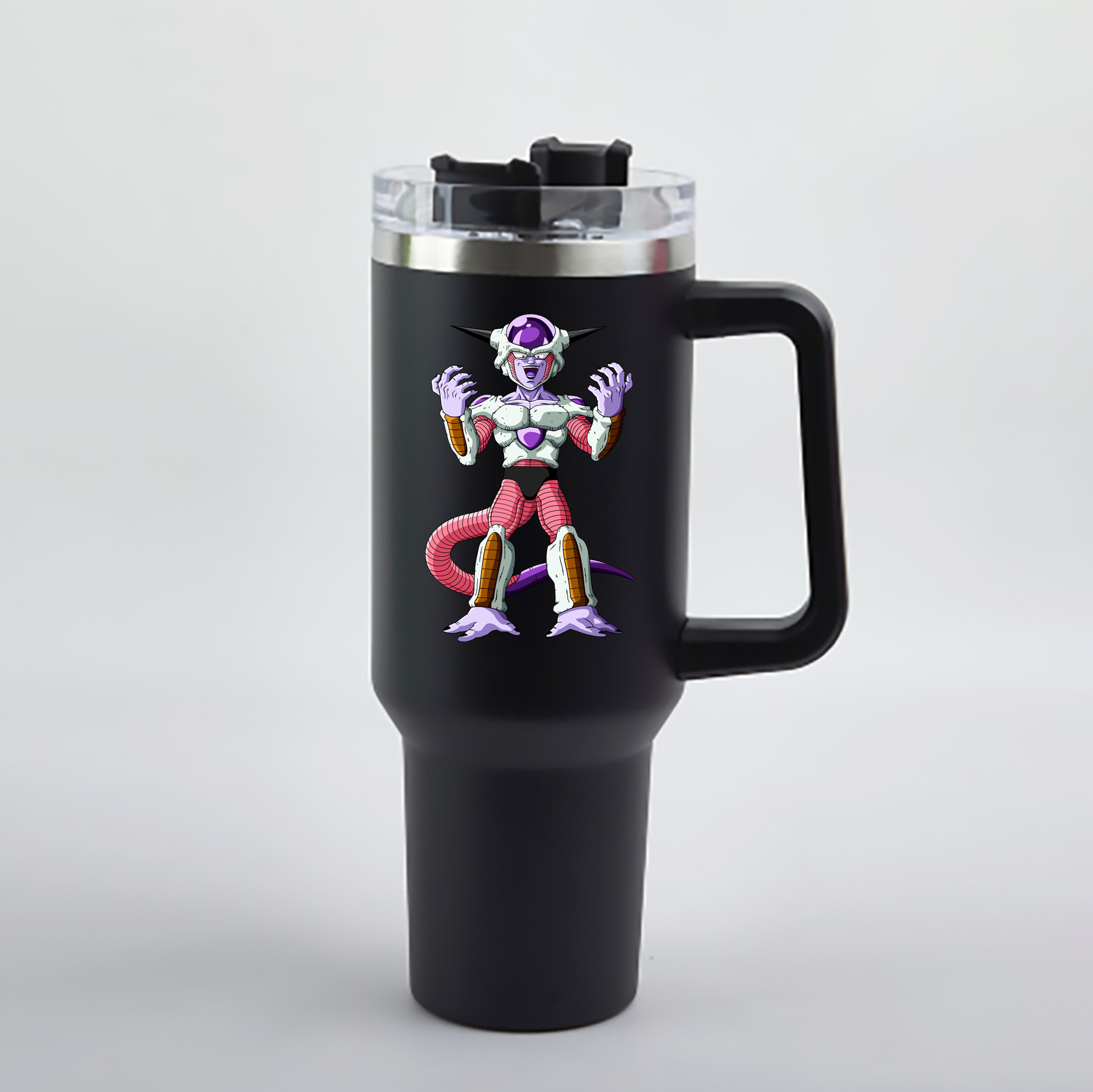 （画像用） ドラゴンボール フリーザ DRAGON BALL Frieza 1200mL車用タンブラー - クリスタルステッカー（プラスチックストロー付き）