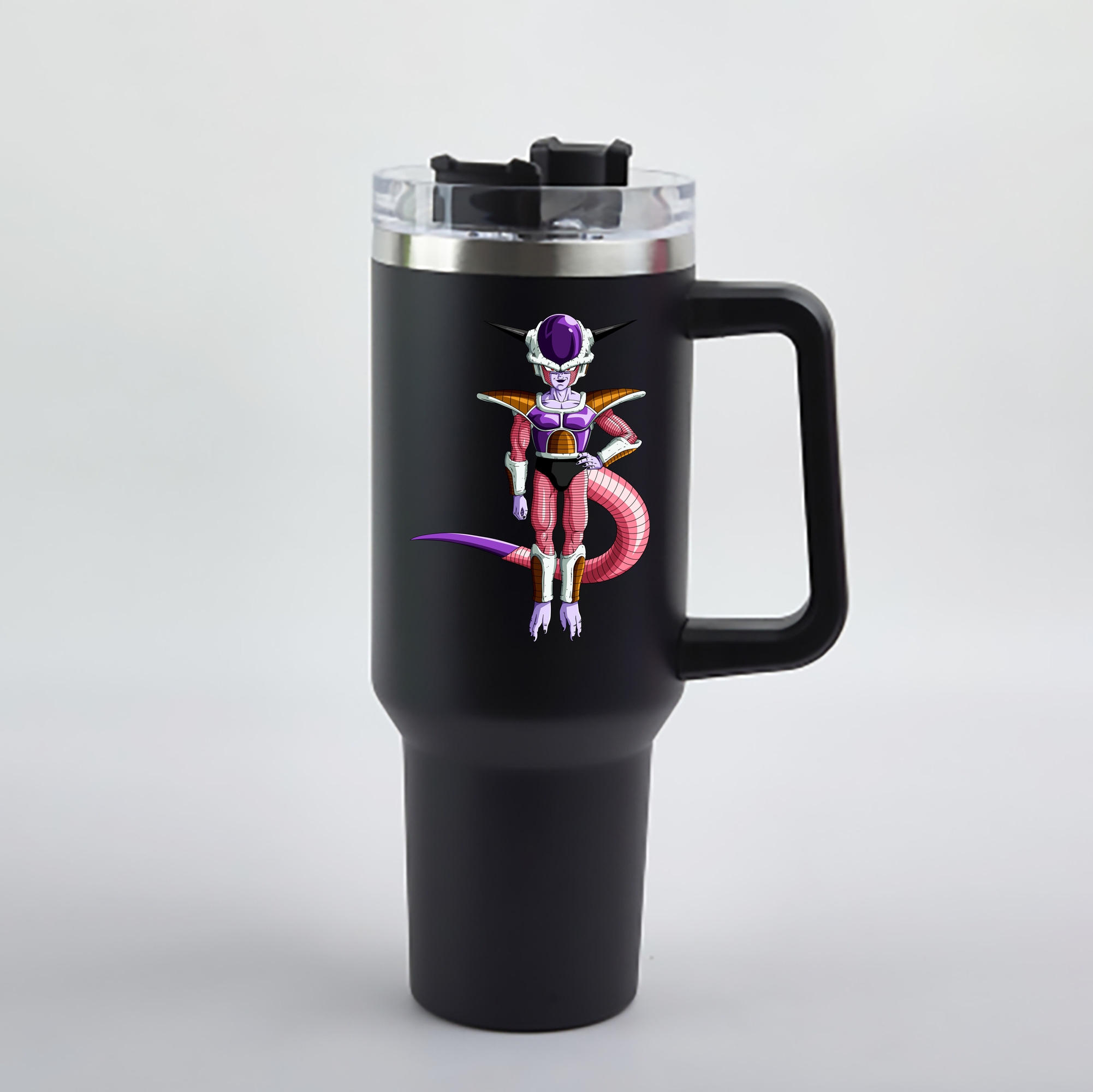 （画像用） ドラゴンボール フリーザ DRAGON BALL Frieza 1200mL車用タンブラー - クリスタルステッカー（プラスチックストロー付き）