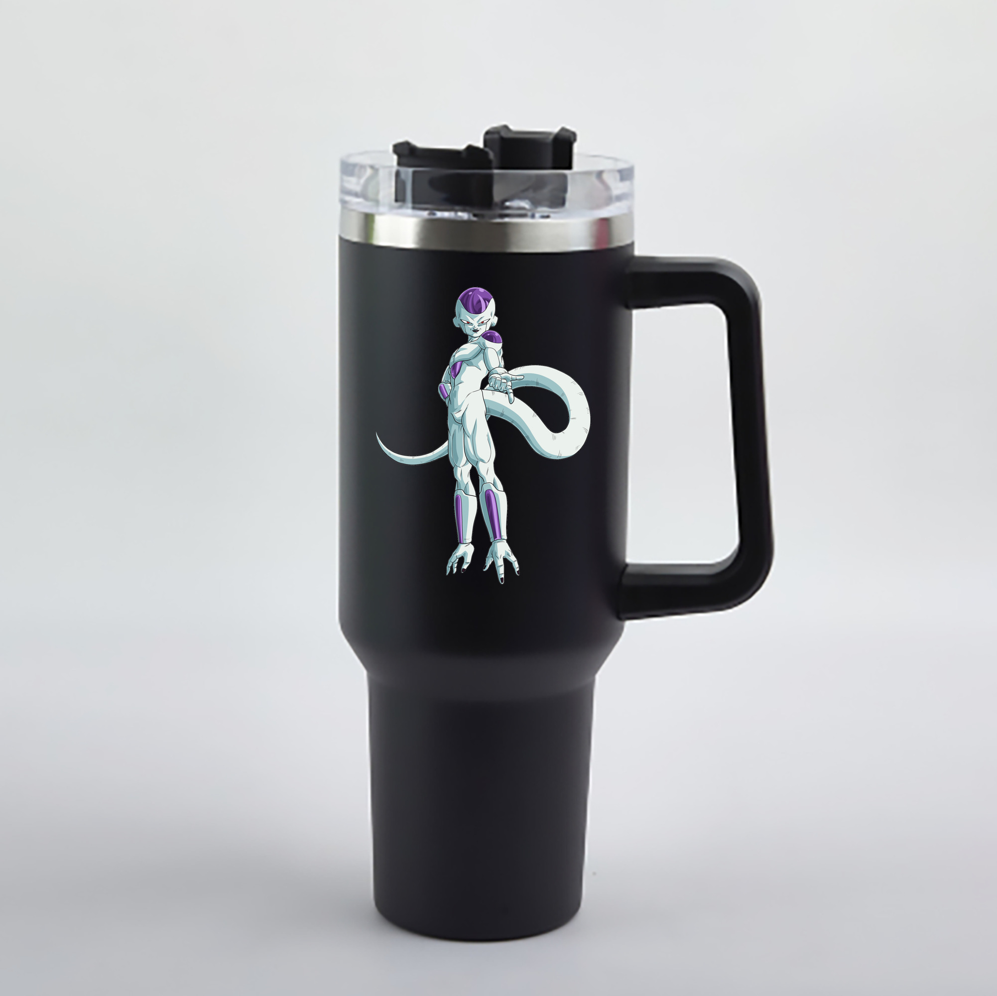 （画像用） ドラゴンボール フリーザ DRAGON BALL Frieza 1200mL車用タンブラー - クリスタルステッカー（プラスチックストロー付き）