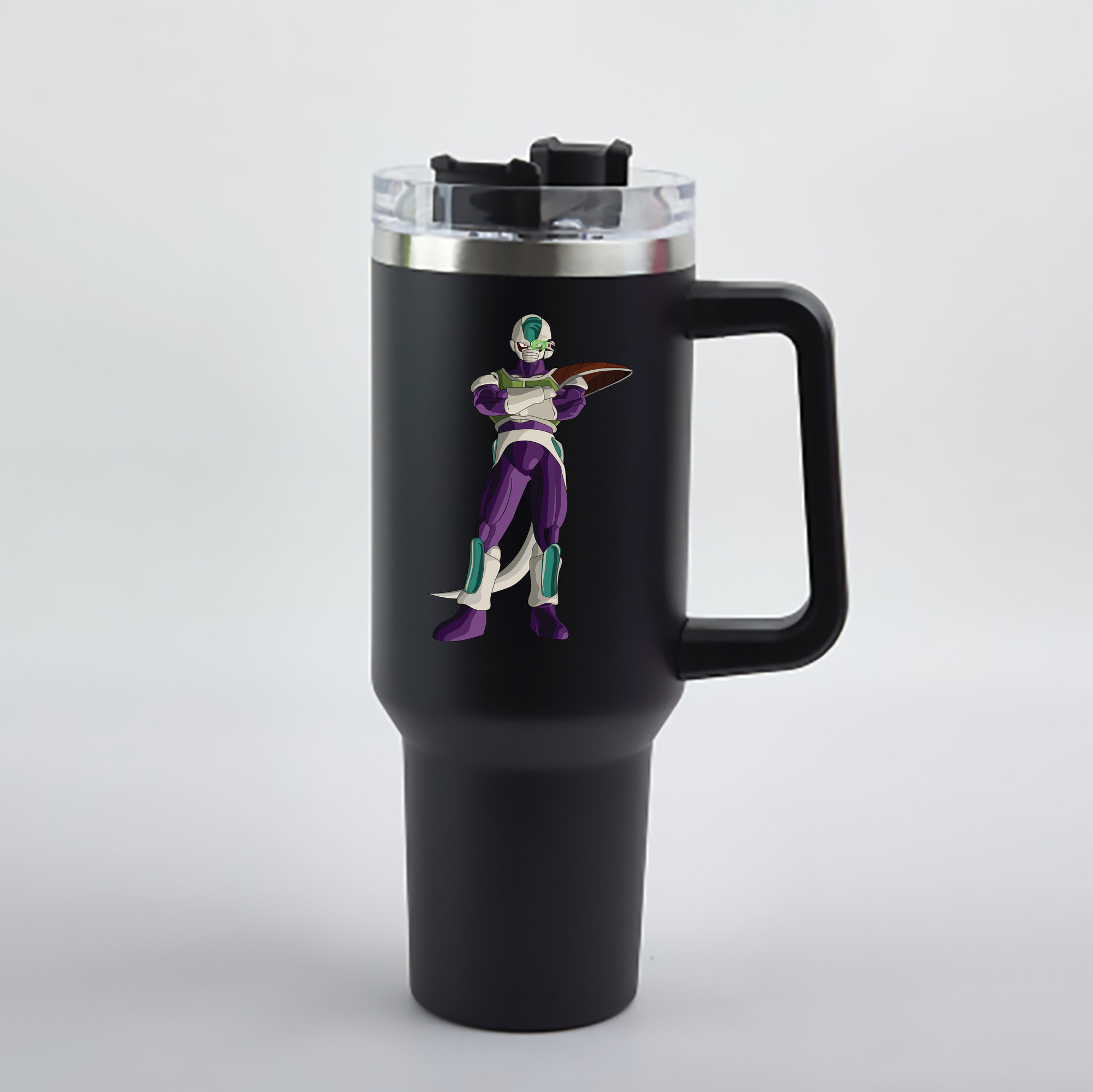 （画像用） ドラゴンボール フリーザ DRAGON BALL Frieza 1200mL車用タンブラー - クリスタルステッカー（プラスチックストロー付き）
