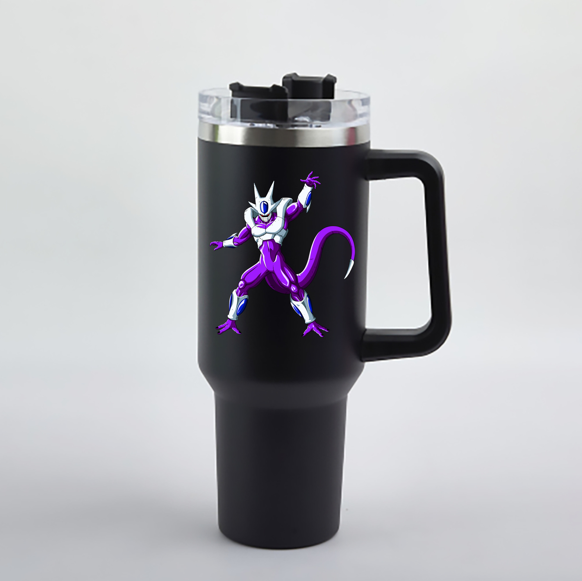 （画像用） ドラゴンボール クウラ DRAGON BALL Cooler Coora 1200mL車用タンブラー - クリスタルステッカー（プラスチックストロー付き）