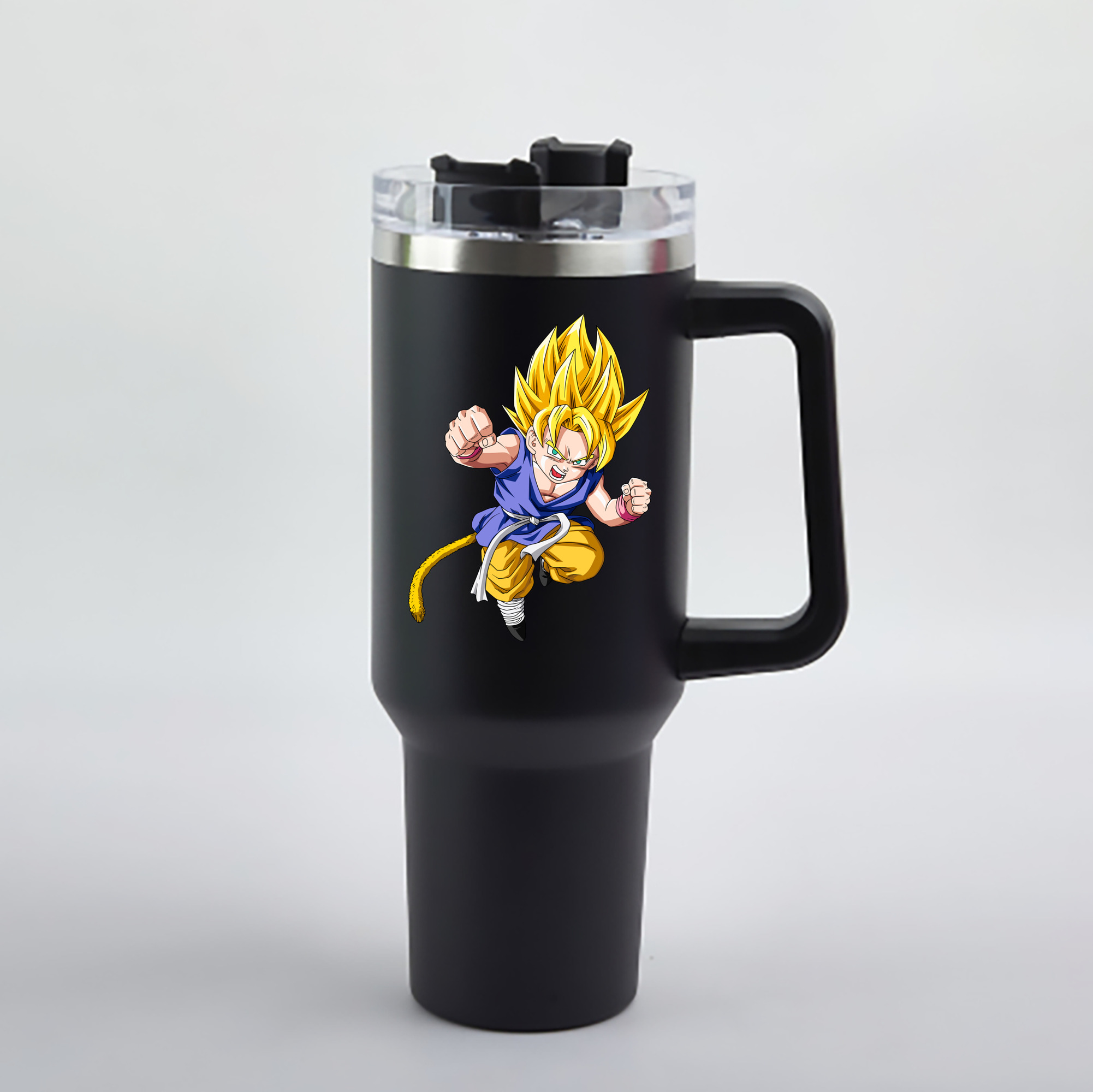 （画像用） ドラゴンボール ベジット DRAGON BALL Vegetto 1200mL車用タンブラー - クリスタルステッカー（プラスチックストロー付き）