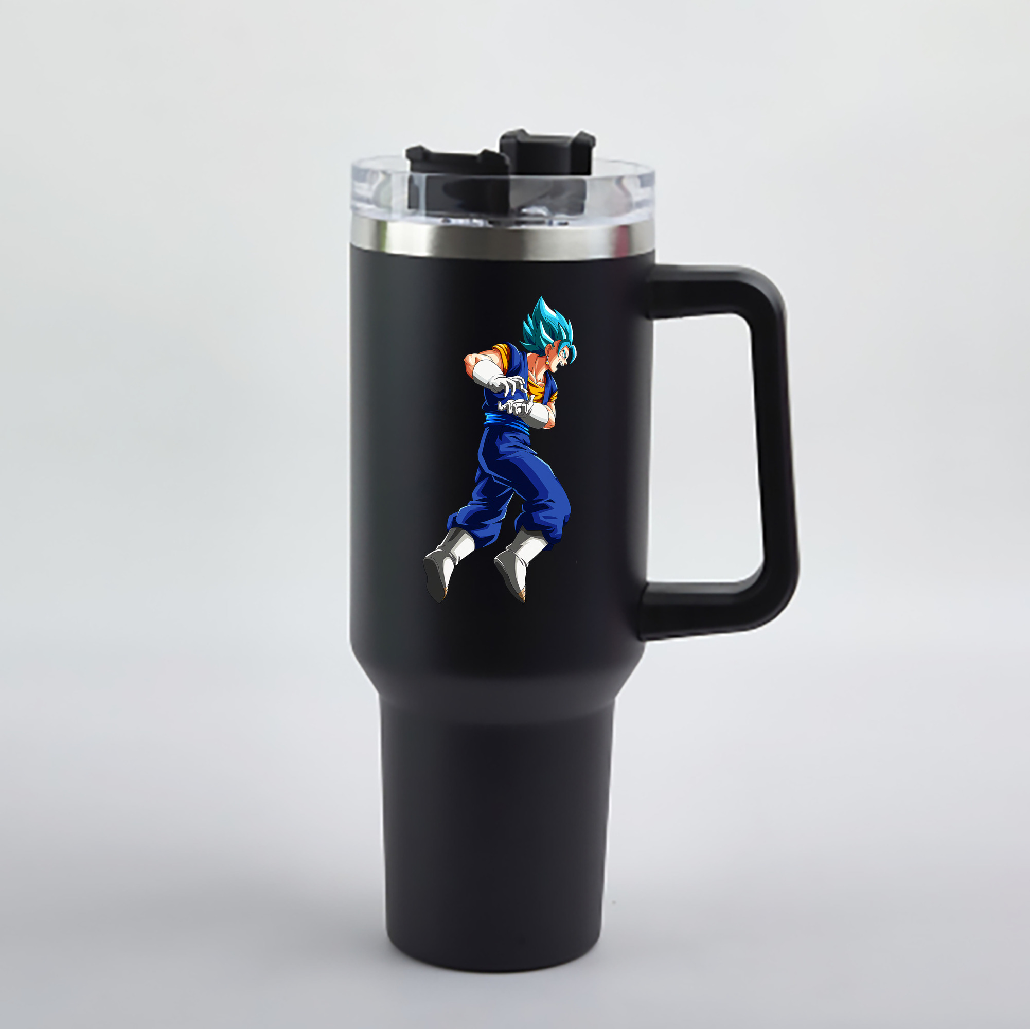 （画像用） ドラゴンボール ベジット DRAGON BALL Vegetto 1200mL車用タンブラー - クリスタルステッカー（プラスチックストロー付き）