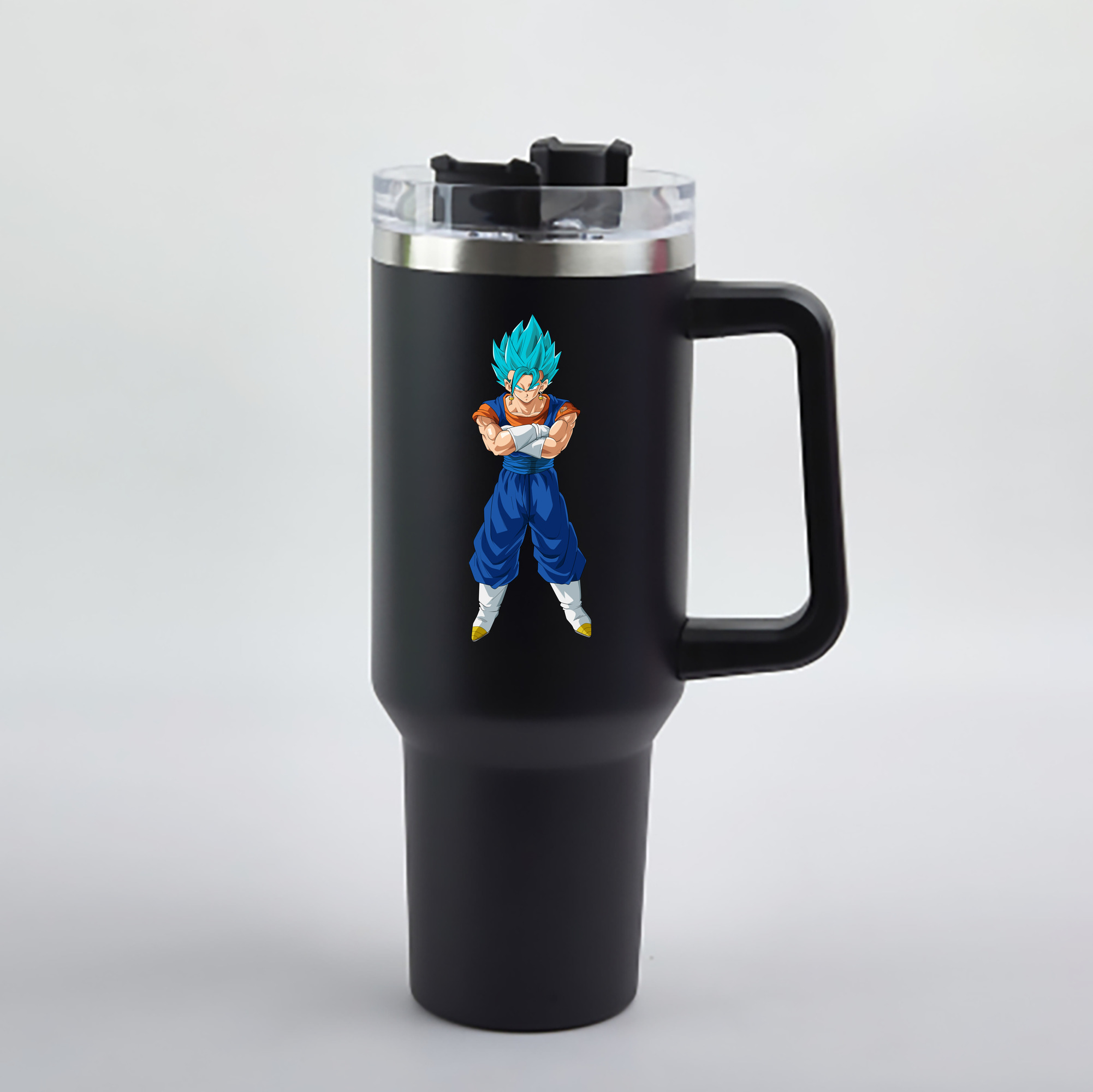 （画像用） ドラゴンボール ベジット DRAGON BALL Vegetto 1200mL車用タンブラー - クリスタルステッカー（プラスチックストロー付き）