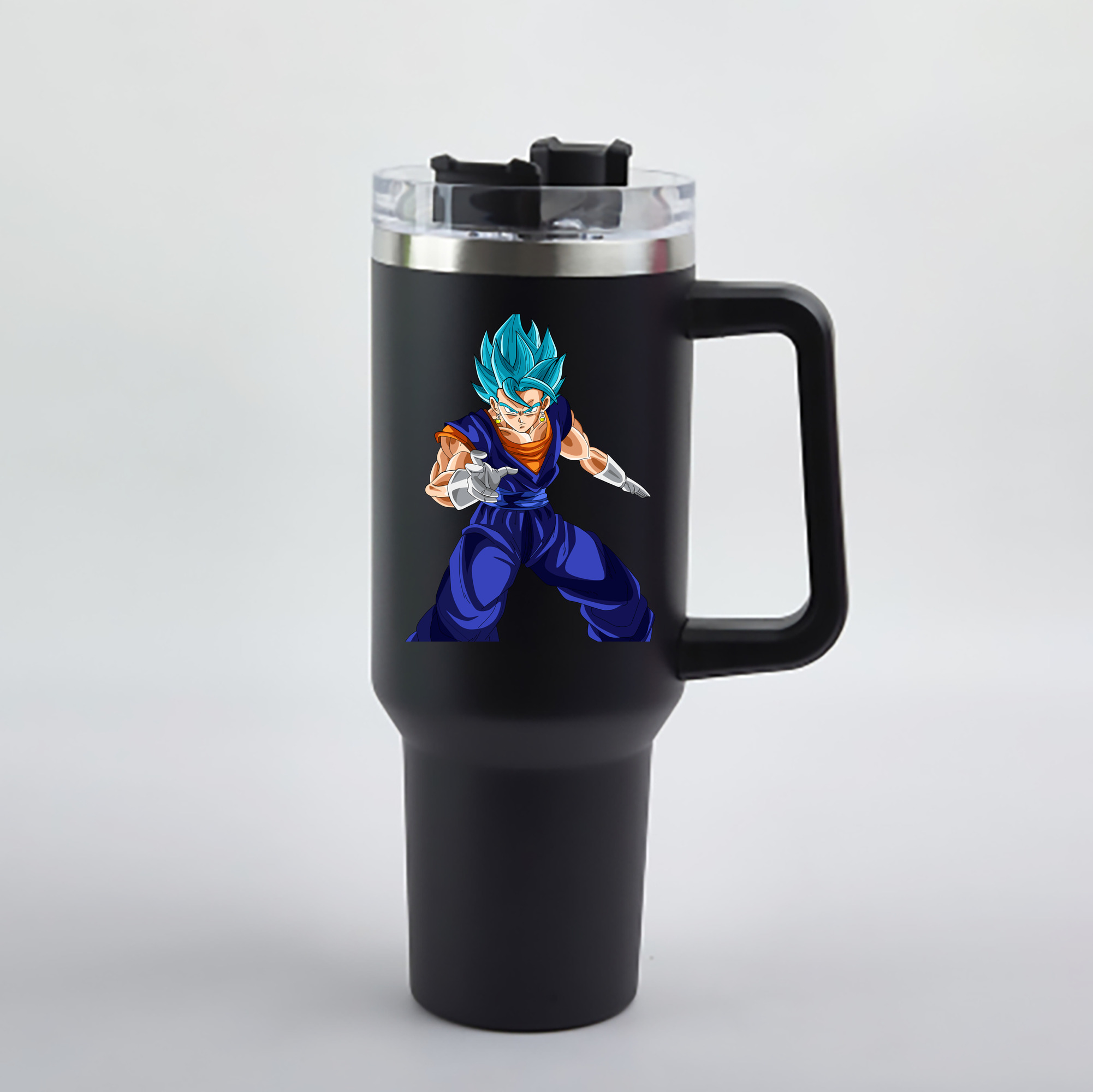 （画像用） ドラゴンボール ベジット DRAGON BALL Vegetto 1200mL車用タンブラー - クリスタルステッカー（プラスチックストロー付き）