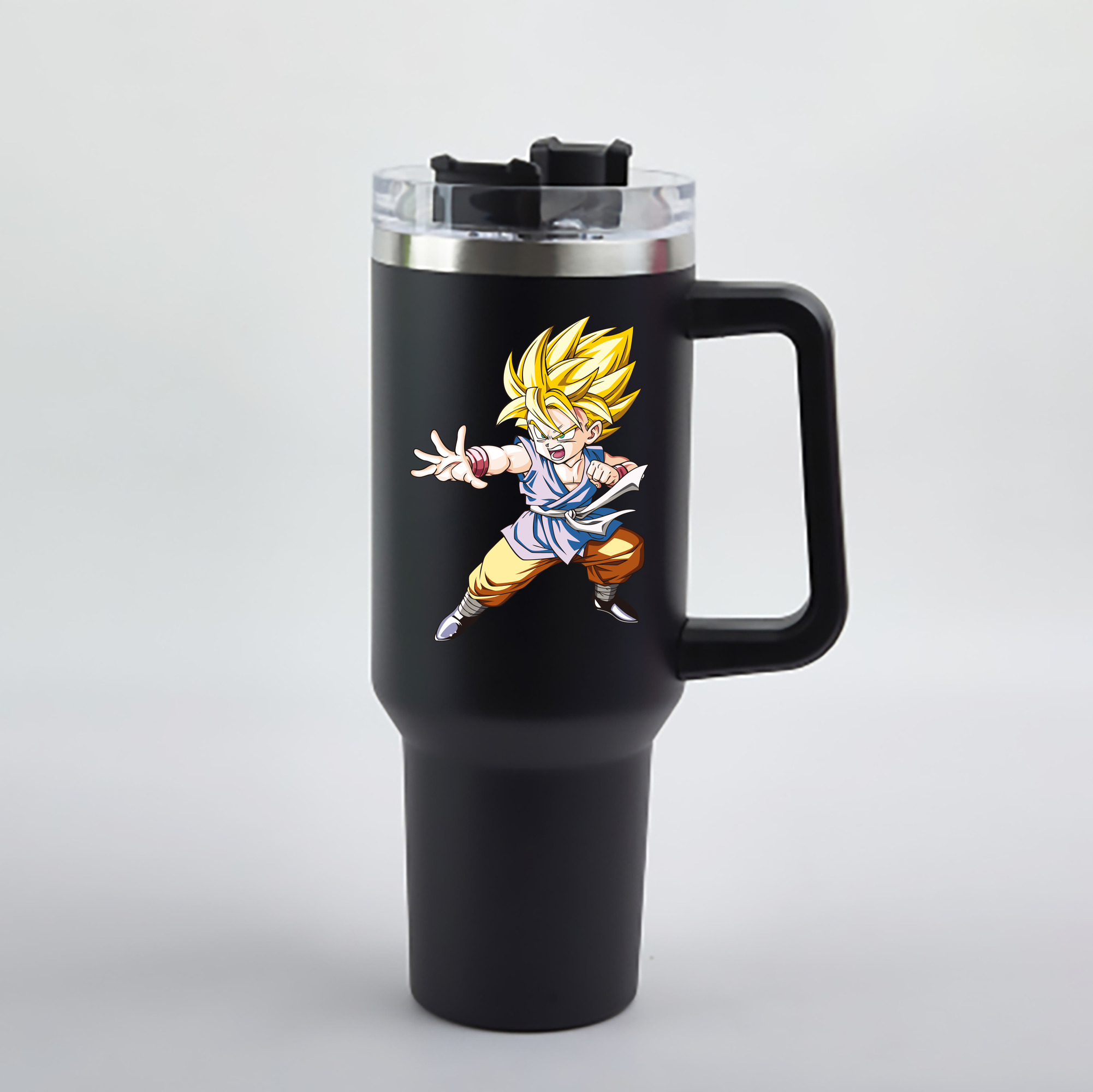 （画像用） ドラゴンボール ベジット DRAGON BALL Vegetto 1200mL車用タンブラー - クリスタルステッカー（プラスチックストロー付き）