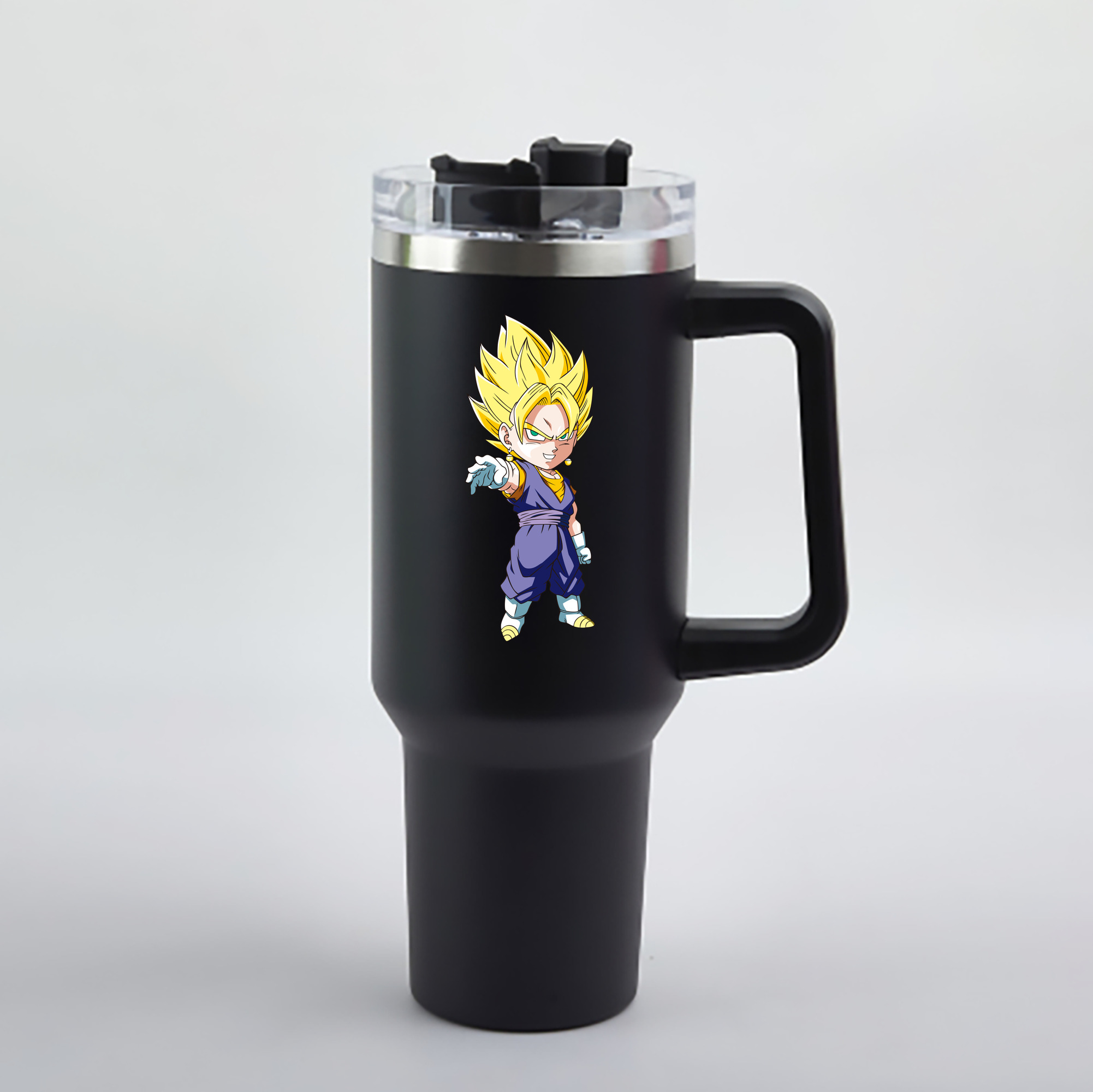 （画像用） ドラゴンボール ベジット DRAGON BALL Vegetto 1200mL車用タンブラー - クリスタルステッカー（プラスチックストロー付き）
