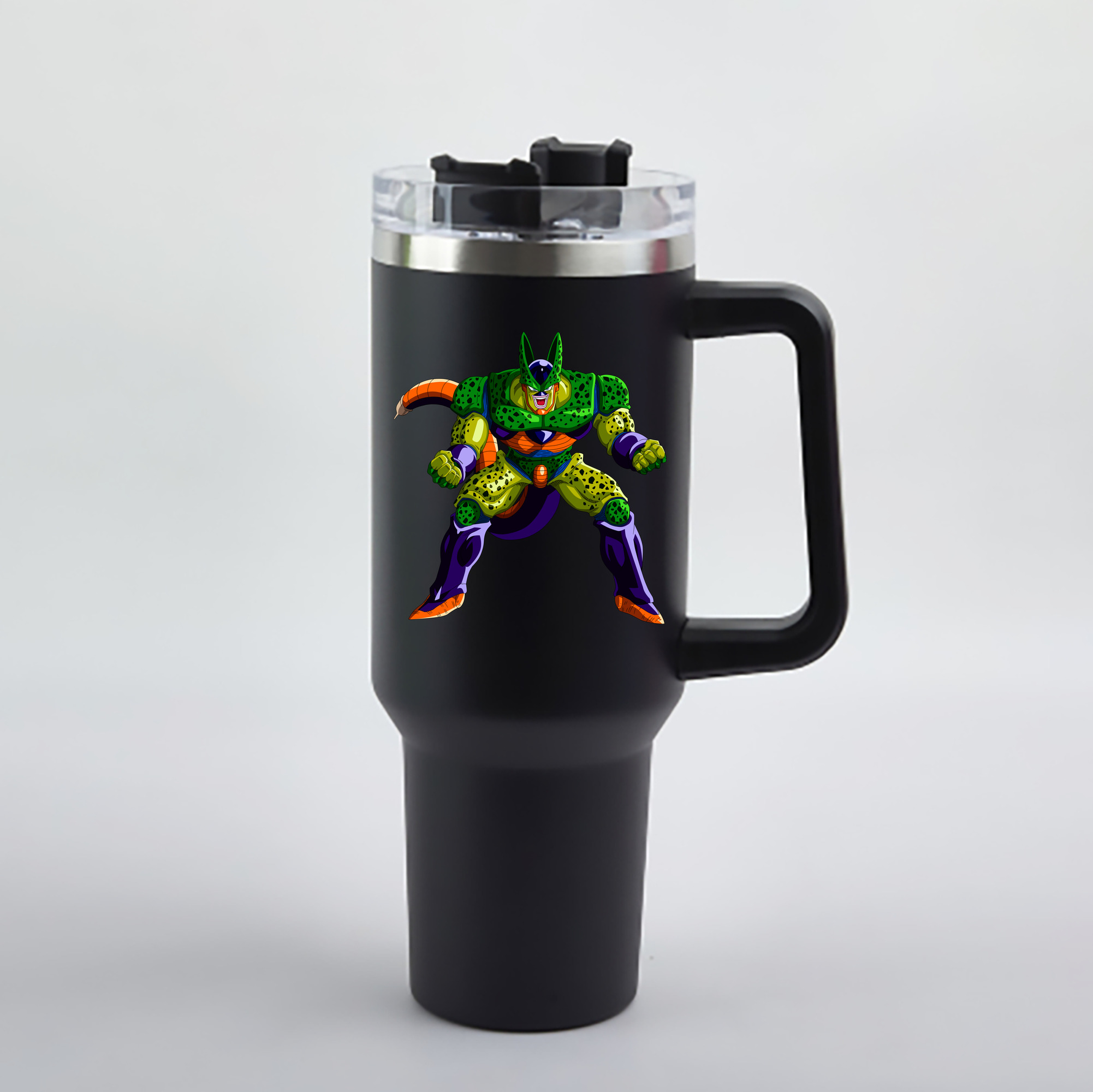 （画像用） ドラゴンボール セル DRAGON BALL Cell 1200mL車用タンブラー - クリスタルステッカー（プラスチックストロー付き）
