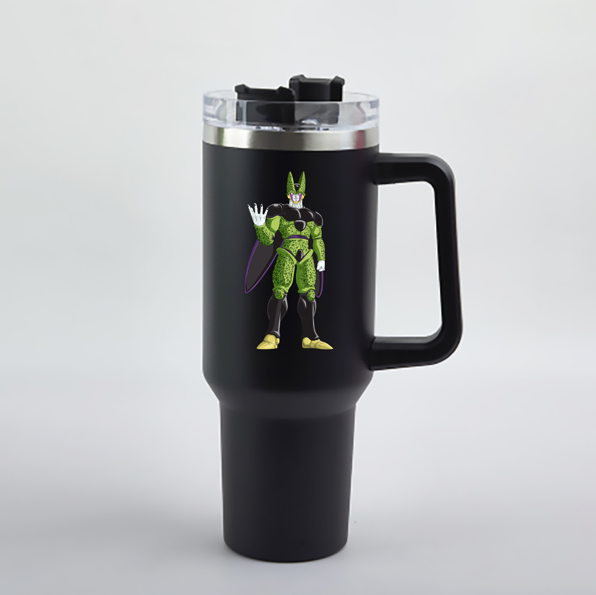 （画像用） ドラゴンボール セル DRAGON BALL Cell 1200mL車用タンブラー - クリスタルステッカー（プラスチックストロー付き）