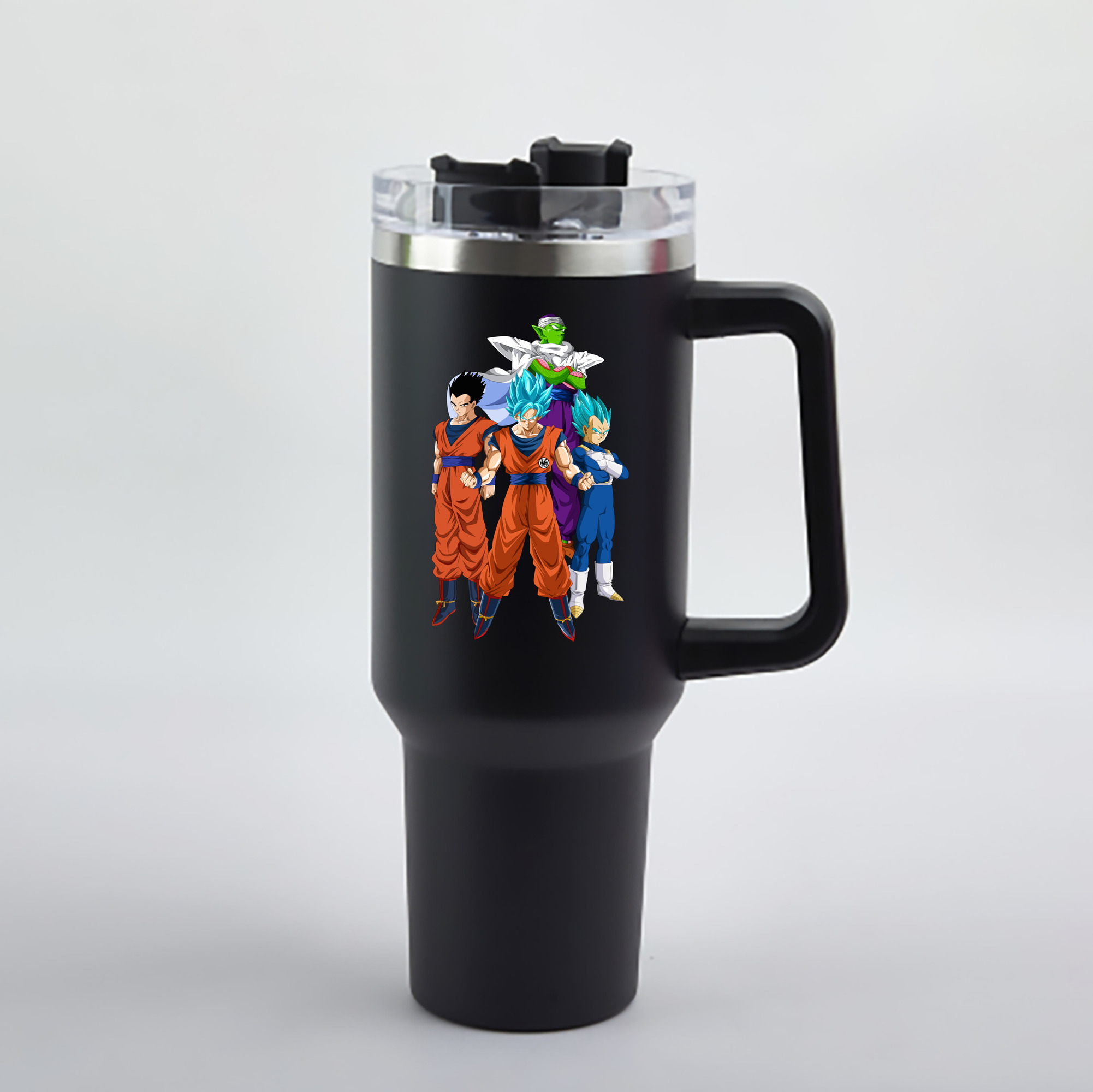 （画像用） ドラゴンボール DRAGON BALL 1200mL車用タンブラー - クリスタルステッカー（プラスチックストロー付き）
