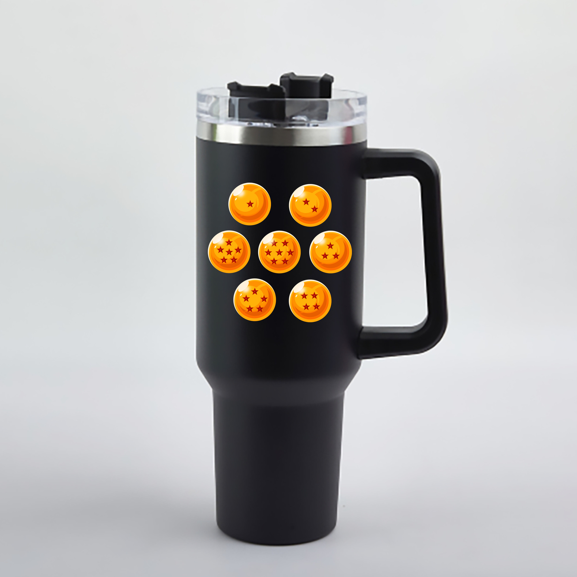 （画像用） ドラゴンボール DRAGON BALL 1200mL車用タンブラー - クリスタルステッカー（プラスチックストロー付き）