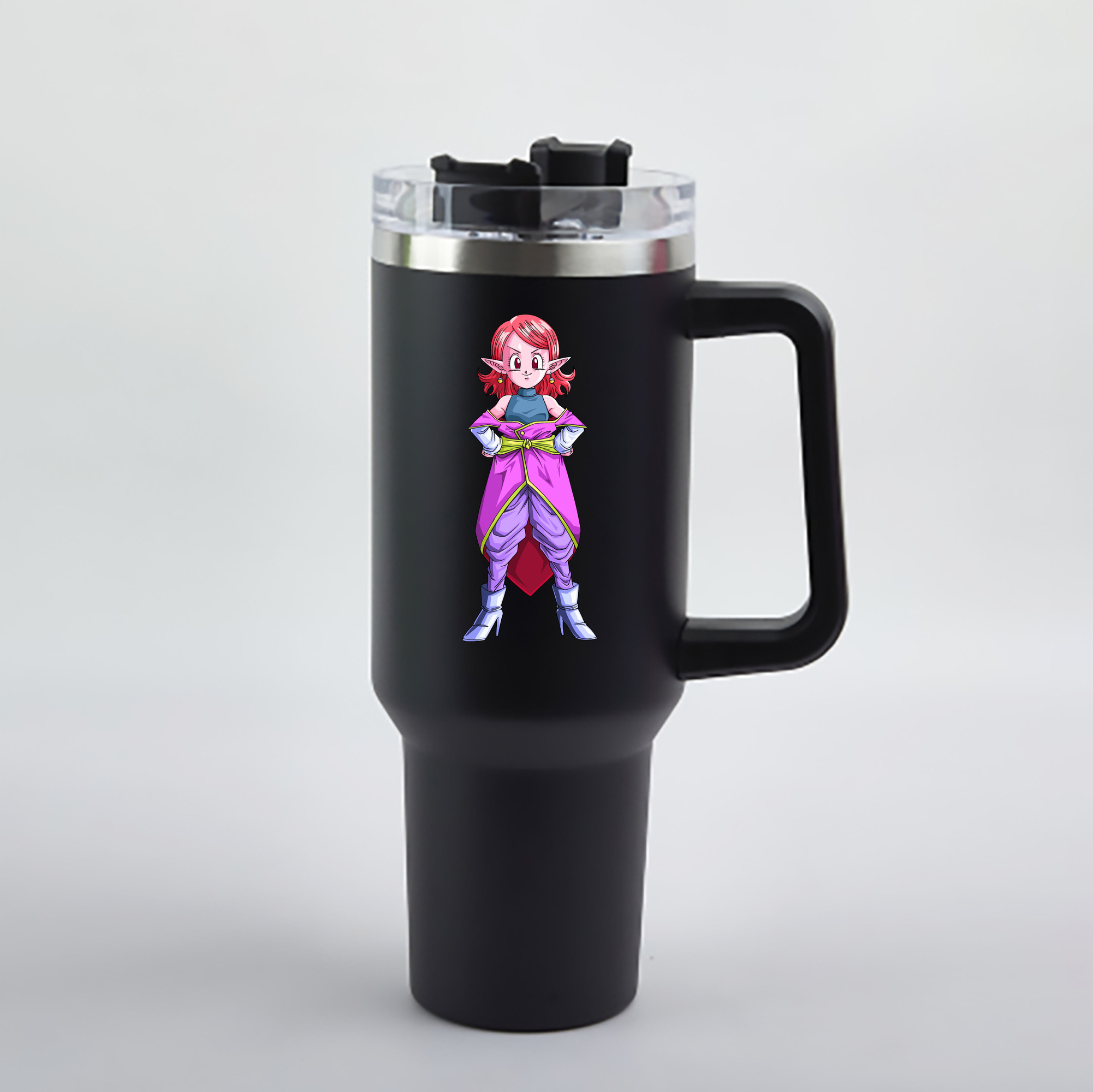 （画像用） ドラゴンボール DRAGON BALL 1200mL車用タンブラー - クリスタルステッカー（プラスチックストロー付き）