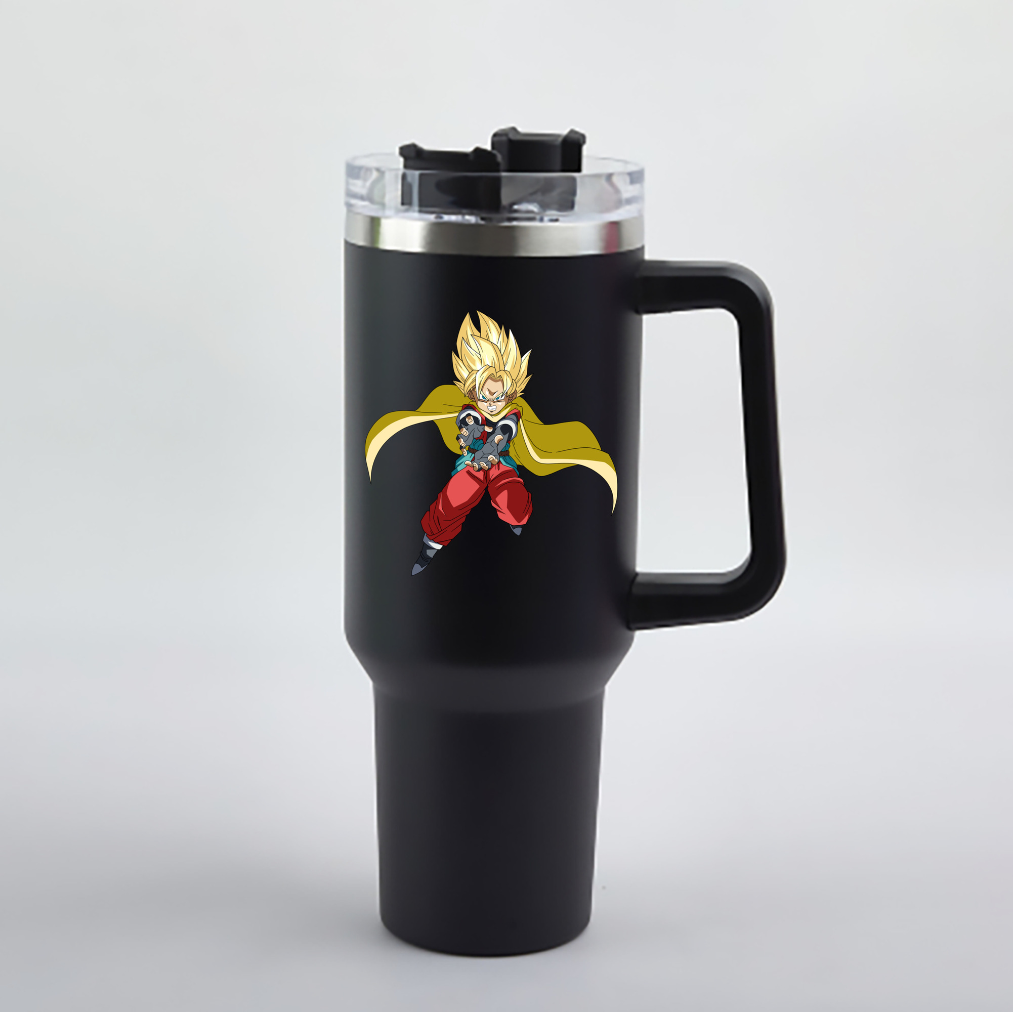 （画像用） ドラゴンボール DRAGON BALL 1200mL車用タンブラー - クリスタルステッカー（プラスチックストロー付き）