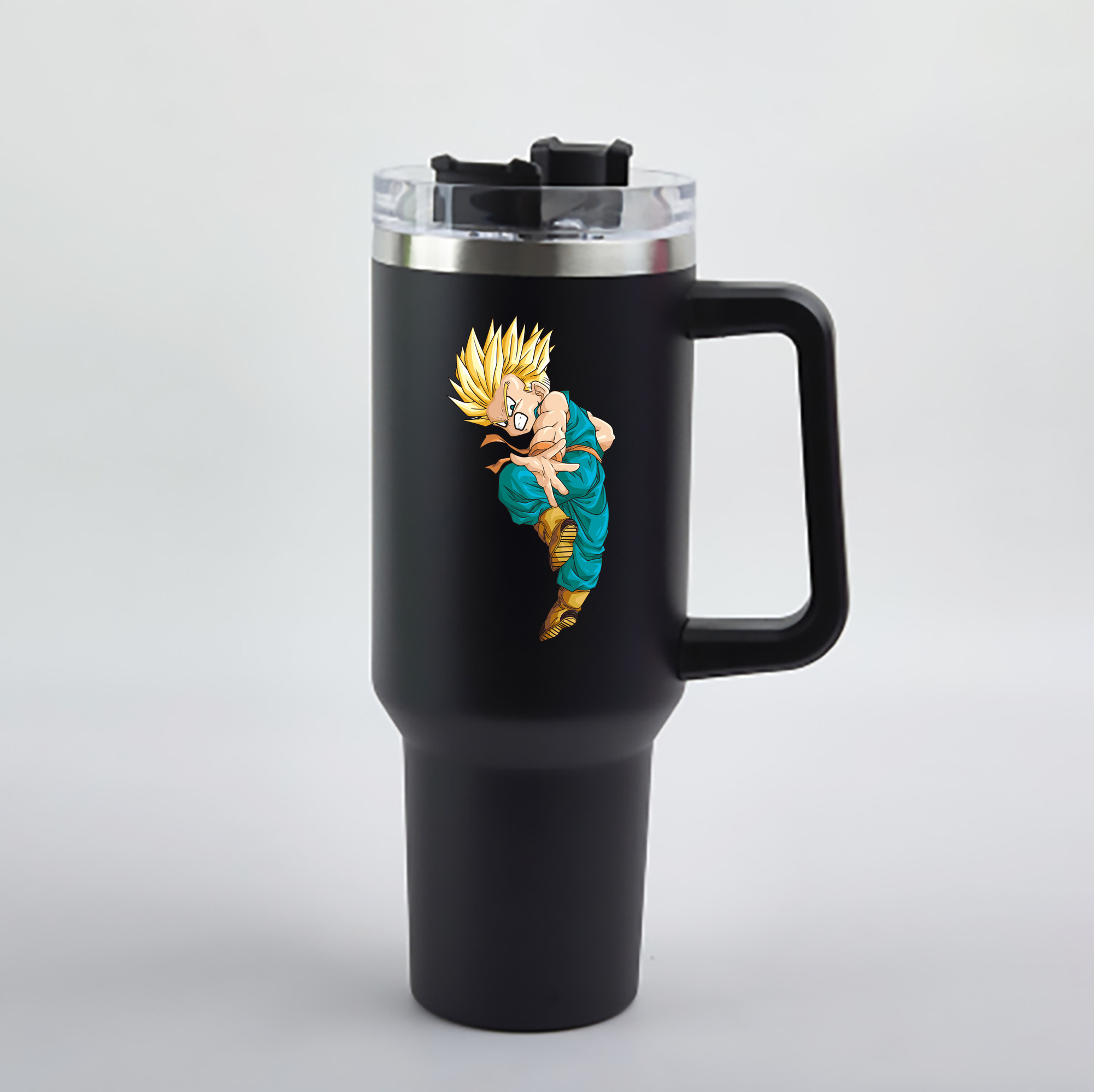 （画像用） ドラゴンボール DRAGON BALL 1200mL車用タンブラー - クリスタルステッカー（プラスチックストロー付き）