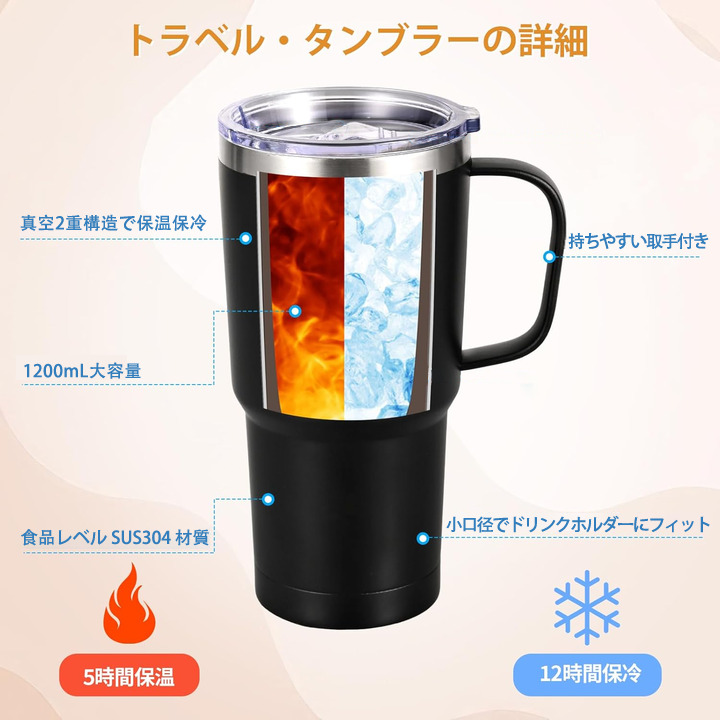 ドラゴンボール DRAGON BALL 1200mL車用タンブラー - クリスタルステッカー（プラスチックストロー付き）