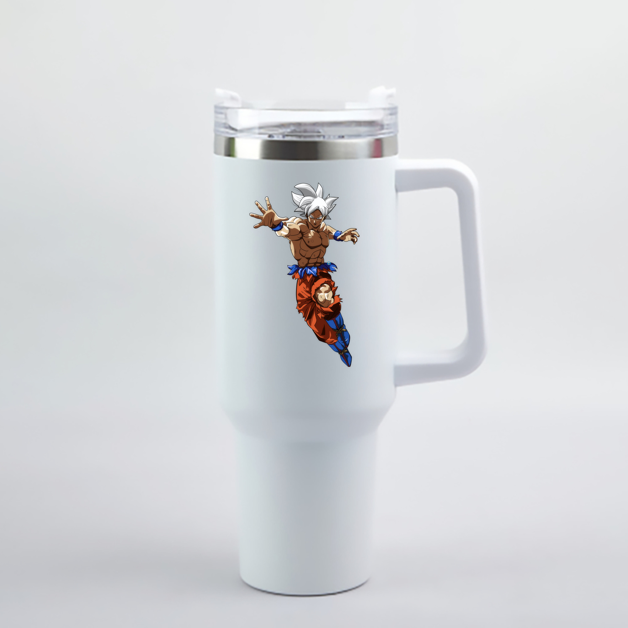 （画像用） ドラゴンボール 孫悟空（そん ごくう）Son Goku カカロット DRAGON BALL Kakarotto 1200mL車用タンブラー - クリスタルステッカー（プラスチックストロー付き）