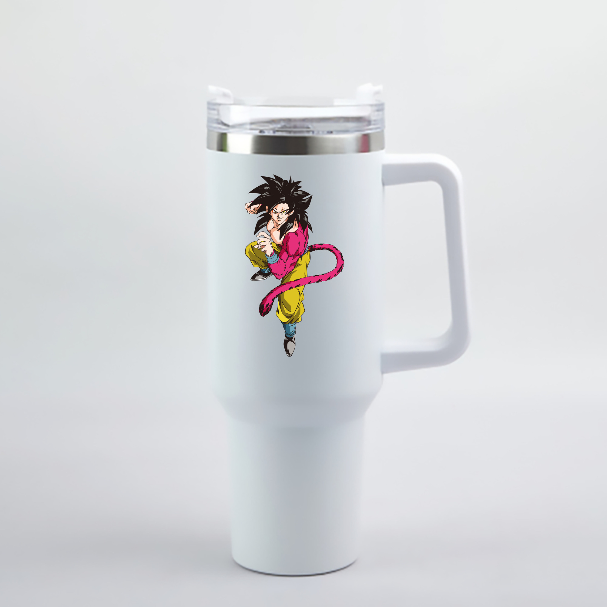 （画像用） ドラゴンボール 孫悟空（そん ごくう）Son Goku カカロット DRAGON BALL Kakarotto 1200mL車用タンブラー - クリスタルステッカー（プラスチックストロー付き）