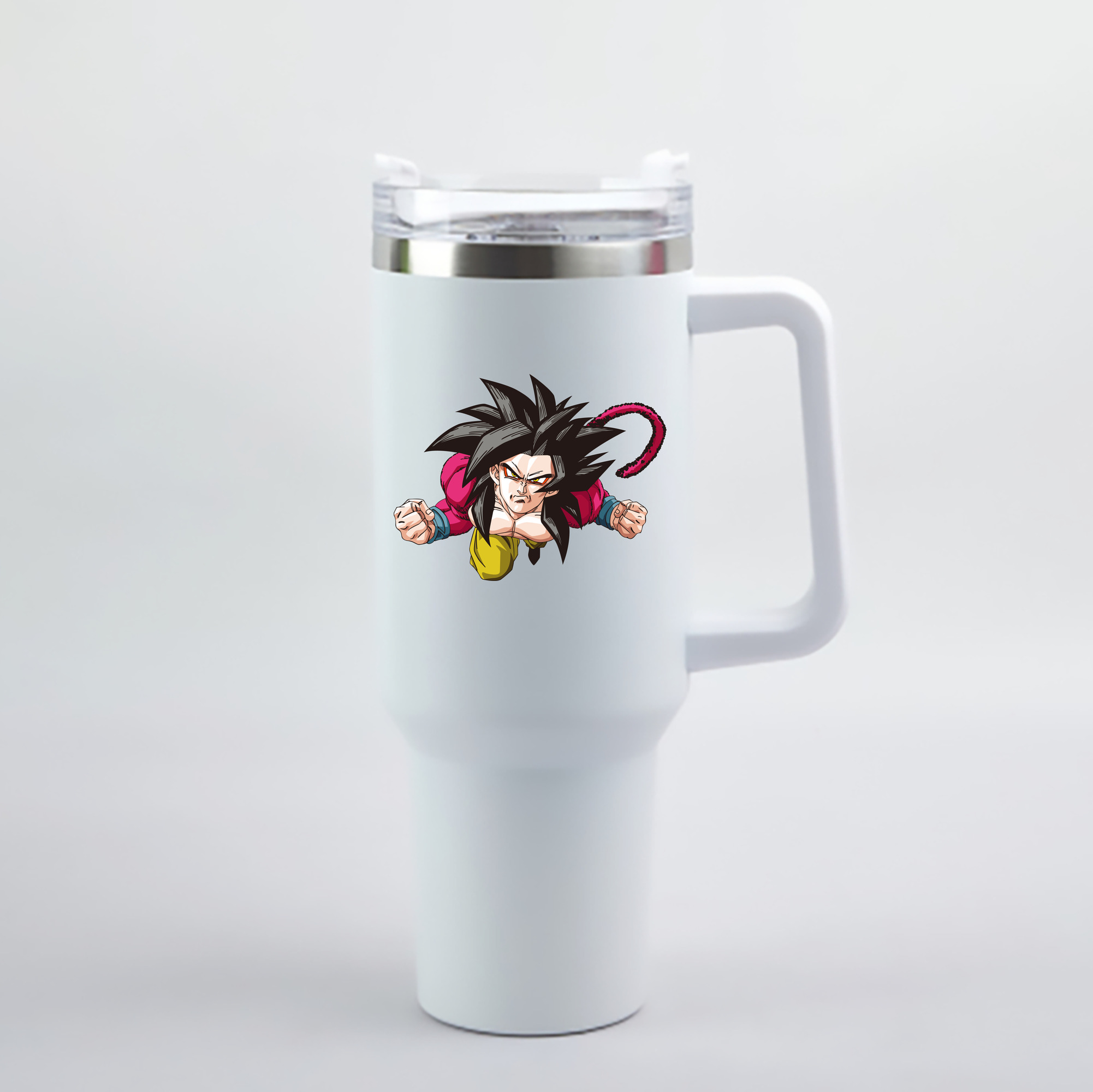 （画像用） ドラゴンボール 孫悟空（そん ごくう）Son Goku カカロット DRAGON BALL Kakarotto 1200mL車用タンブラー - クリスタルステッカー（プラスチックストロー付き）