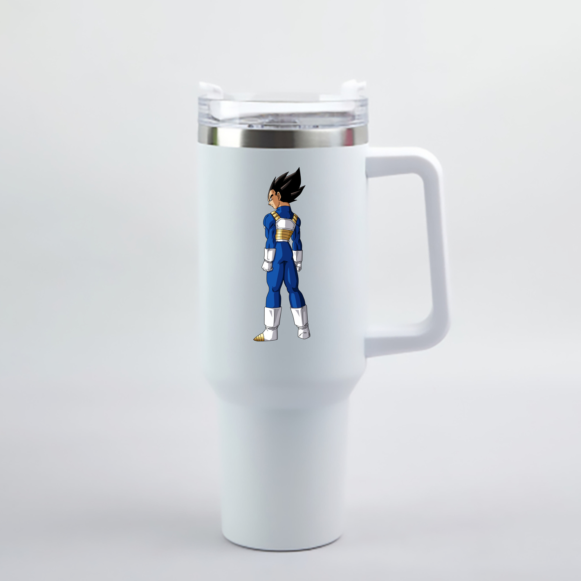（画像用） ドラゴンボール ベジータ四世（Bejīta Yonsei）DRAGON BALL Vegeta IV 1200mL車用タンブラー - クリスタルステッカー（プラスチックストロー付き）