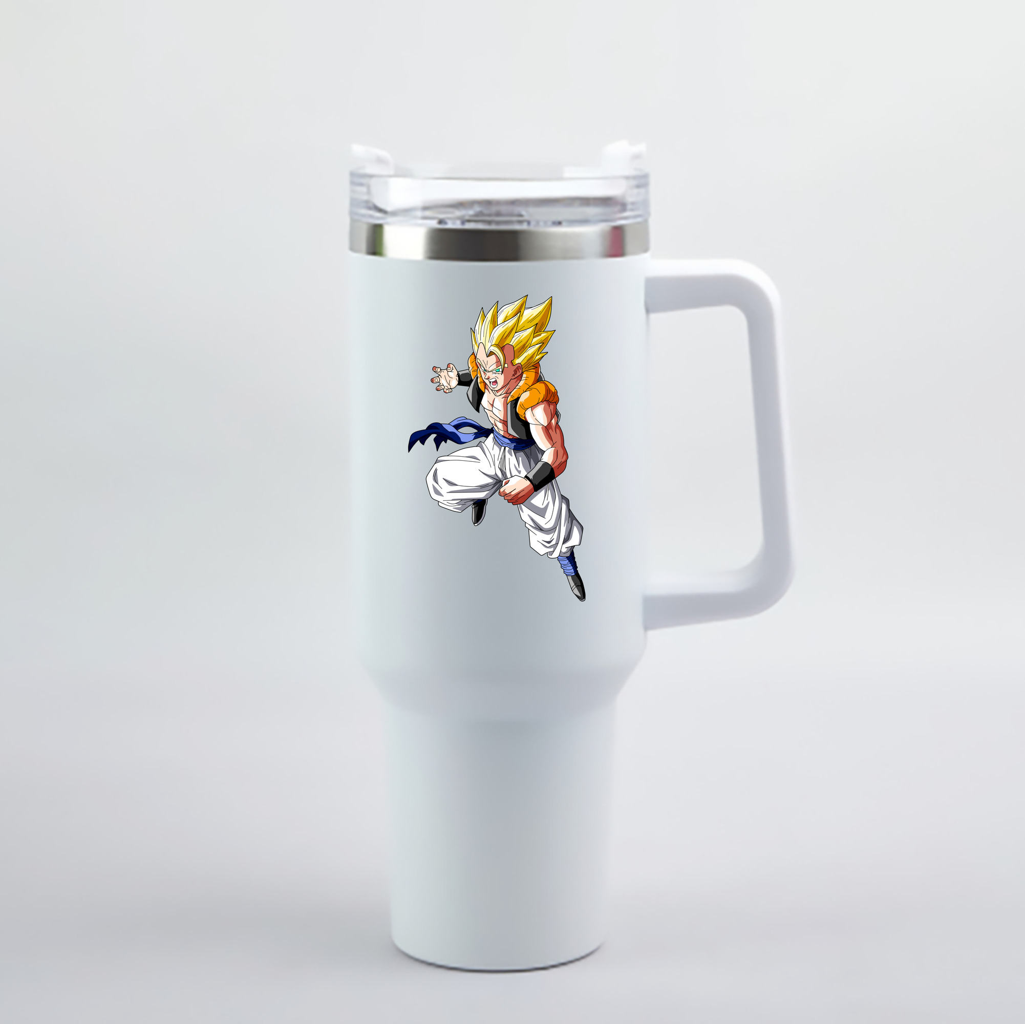（画像用） ドラゴンボール ベジータ四世（Bejīta Yonsei）DRAGON BALL Vegeta IV 1200mL車用タンブラー - クリスタルステッカー（プラスチックストロー付き）
