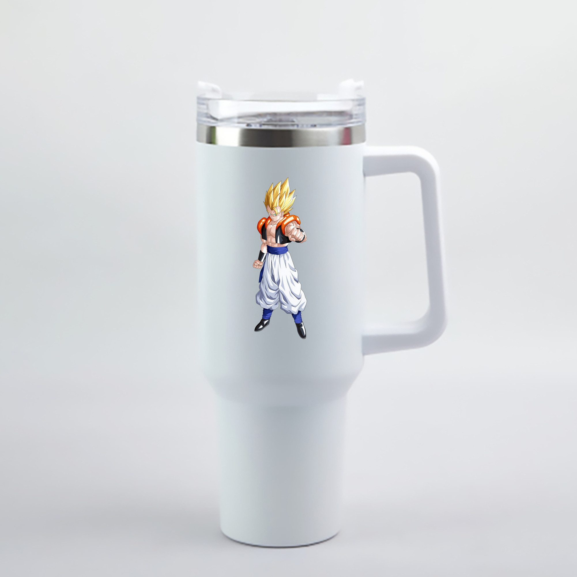 （画像用） ドラゴンボール ベジータ四世（Bejīta Yonsei）DRAGON BALL Vegeta IV 1200mL車用タンブラー - クリスタルステッカー（プラスチックストロー付き）