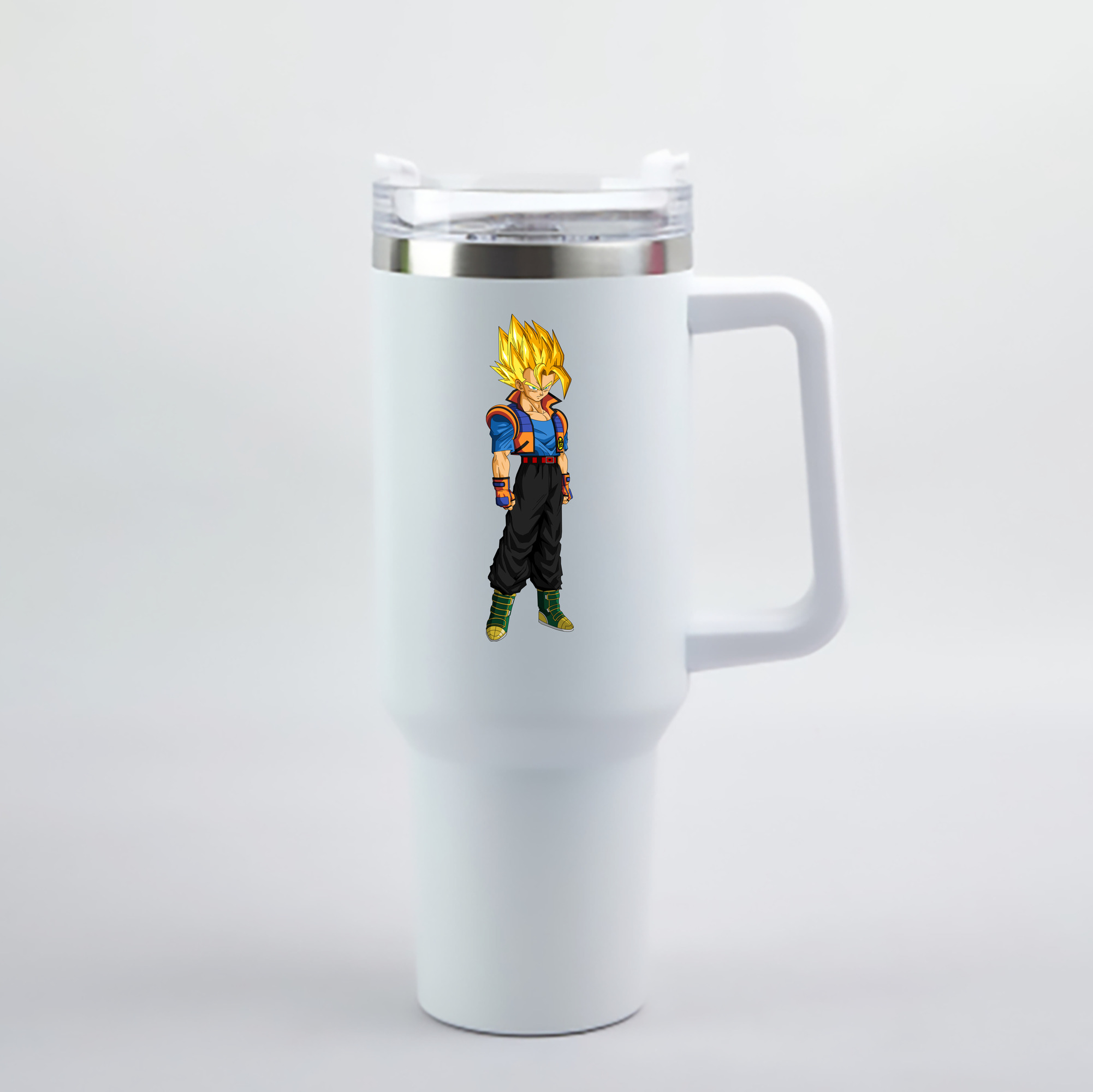 （画像用） ドラゴンボール ベジータ四世（Bejīta Yonsei）DRAGON BALL Vegeta IV 1200mL車用タンブラー - クリスタルステッカー（プラスチックストロー付き）