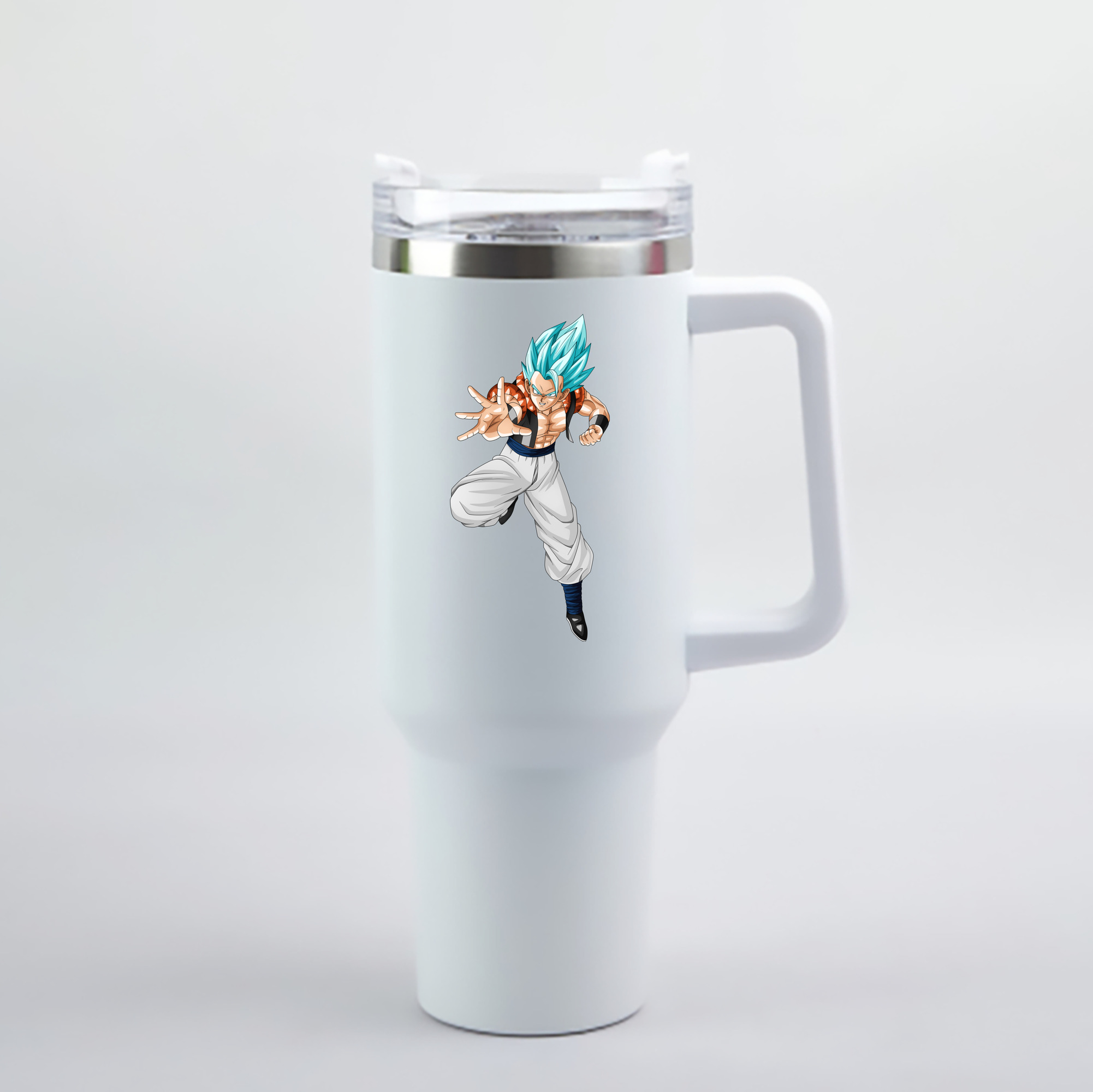 （画像用） ドラゴンボール ベジータ四世（Bejīta Yonsei）DRAGON BALL Vegeta IV 1200mL車用タンブラー - クリスタルステッカー（プラスチックストロー付き）