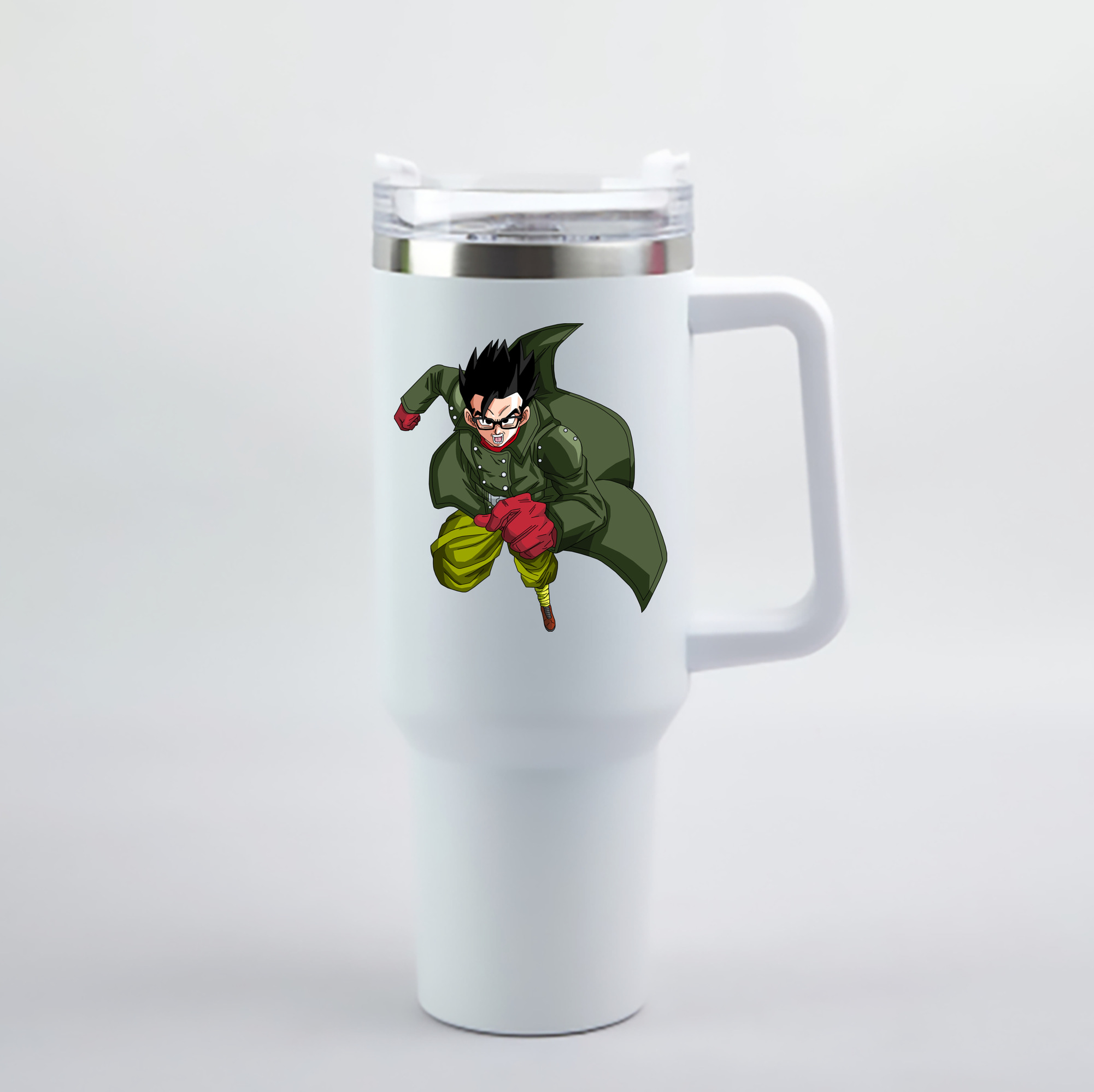 （画像用） ドラゴンボール 孫 悟飯（そんごはん）DRAGON BALL Son Gohan 1200mL車用タンブラー - クリスタルステッカー（プラスチックストロー付き）