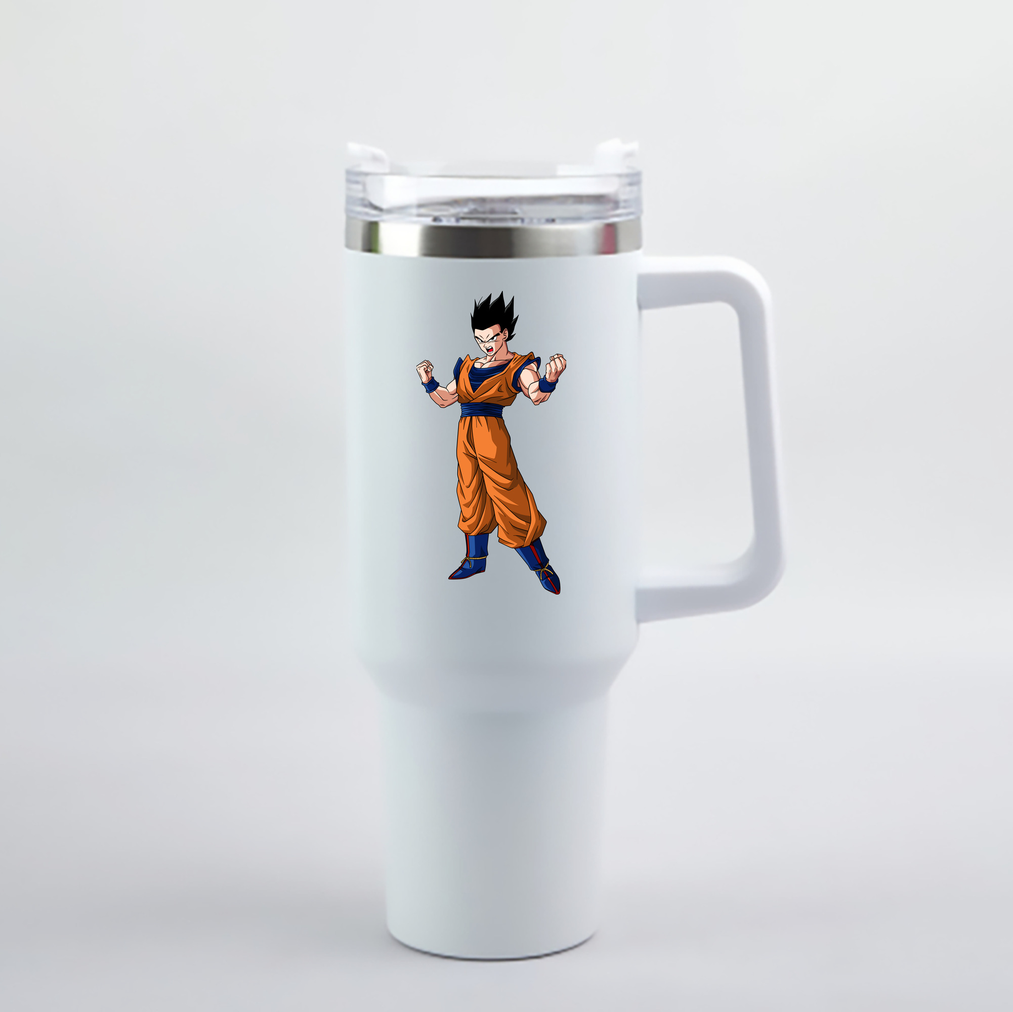 （画像用） ドラゴンボール 孫 悟飯（そんごはん）DRAGON BALL Son Gohan 1200mL車用タンブラー - クリスタルステッカー（プラスチックストロー付き）