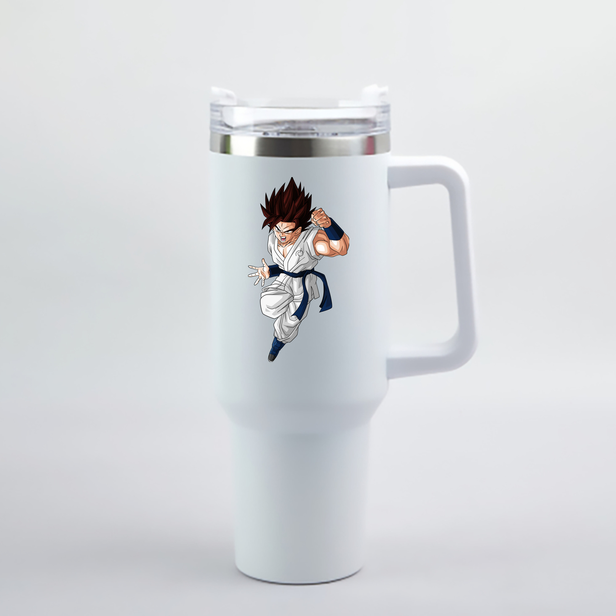 （画像用） ドラゴンボール 孫 悟飯（そんごはん）DRAGON BALL Son Gohan 1200mL車用タンブラー - クリスタルステッカー（プラスチックストロー付き）