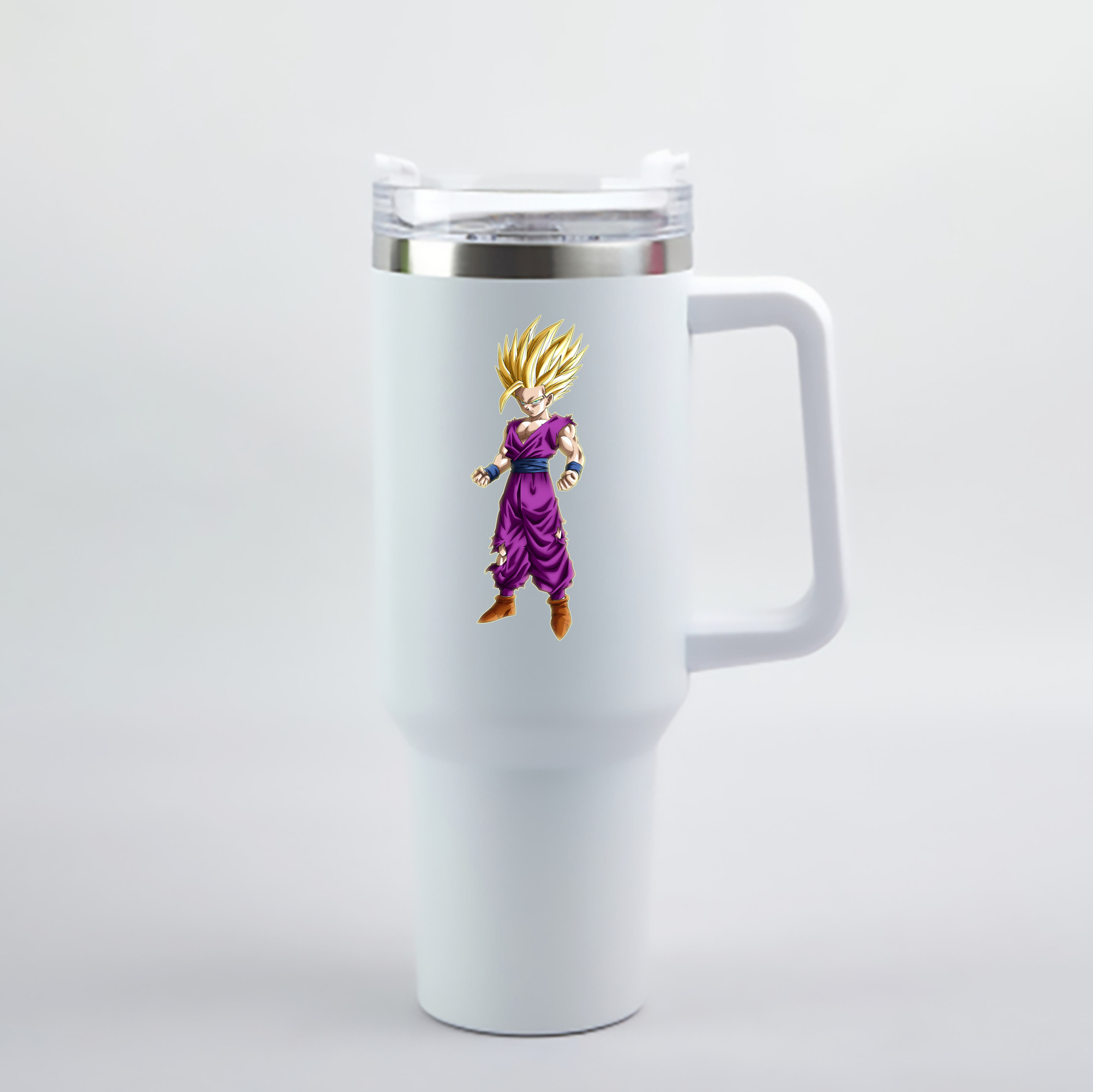 （画像用） ドラゴンボール 孫 悟飯（そんごはん）DRAGON BALL Son Gohan 1200mL車用タンブラー - クリスタルステッカー（プラスチックストロー付き）