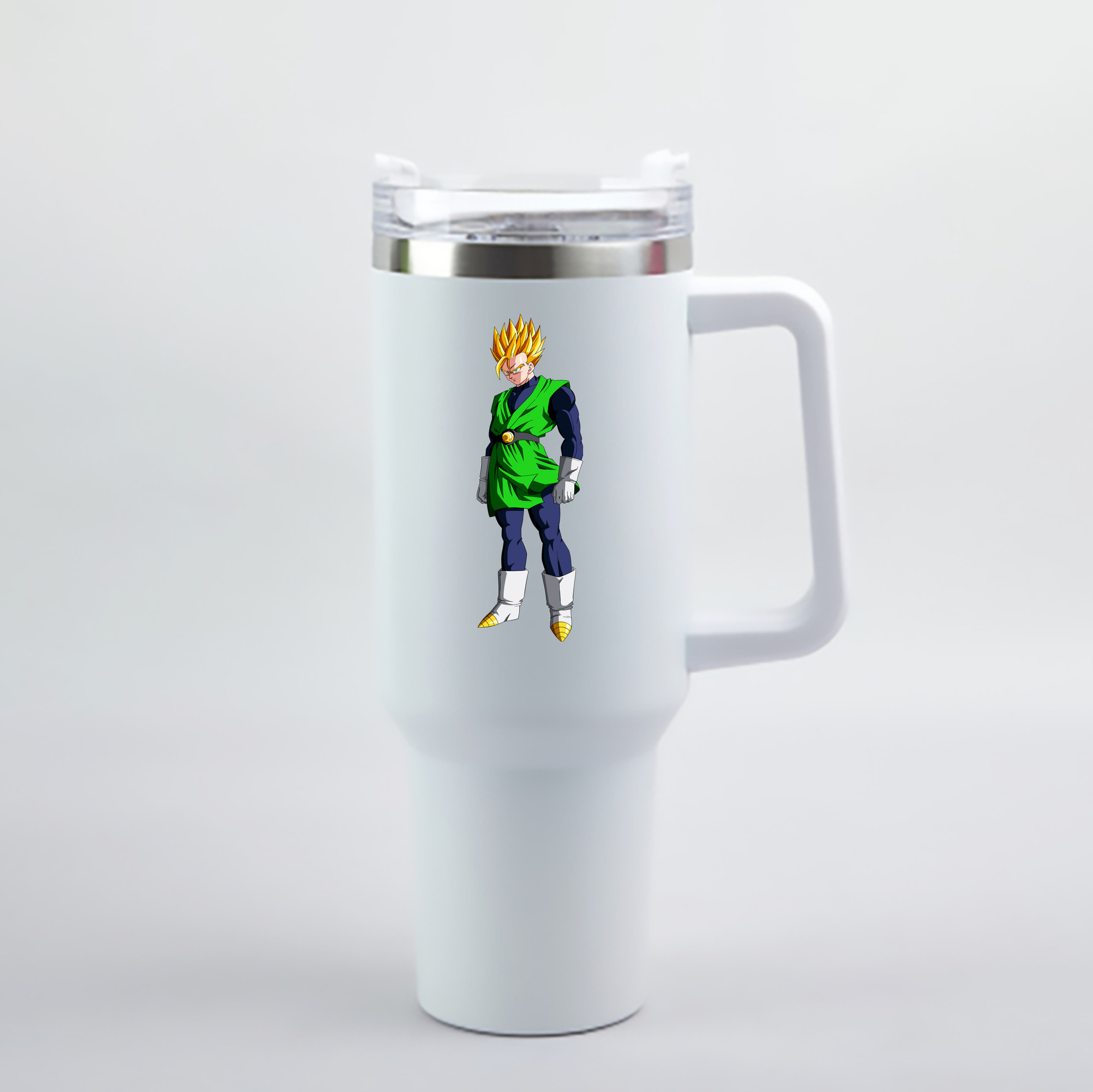 （画像用） ドラゴンボール 孫 悟飯（そんごはん）DRAGON BALL Son Gohan 1200mL車用タンブラー - クリスタルステッカー（プラスチックストロー付き）