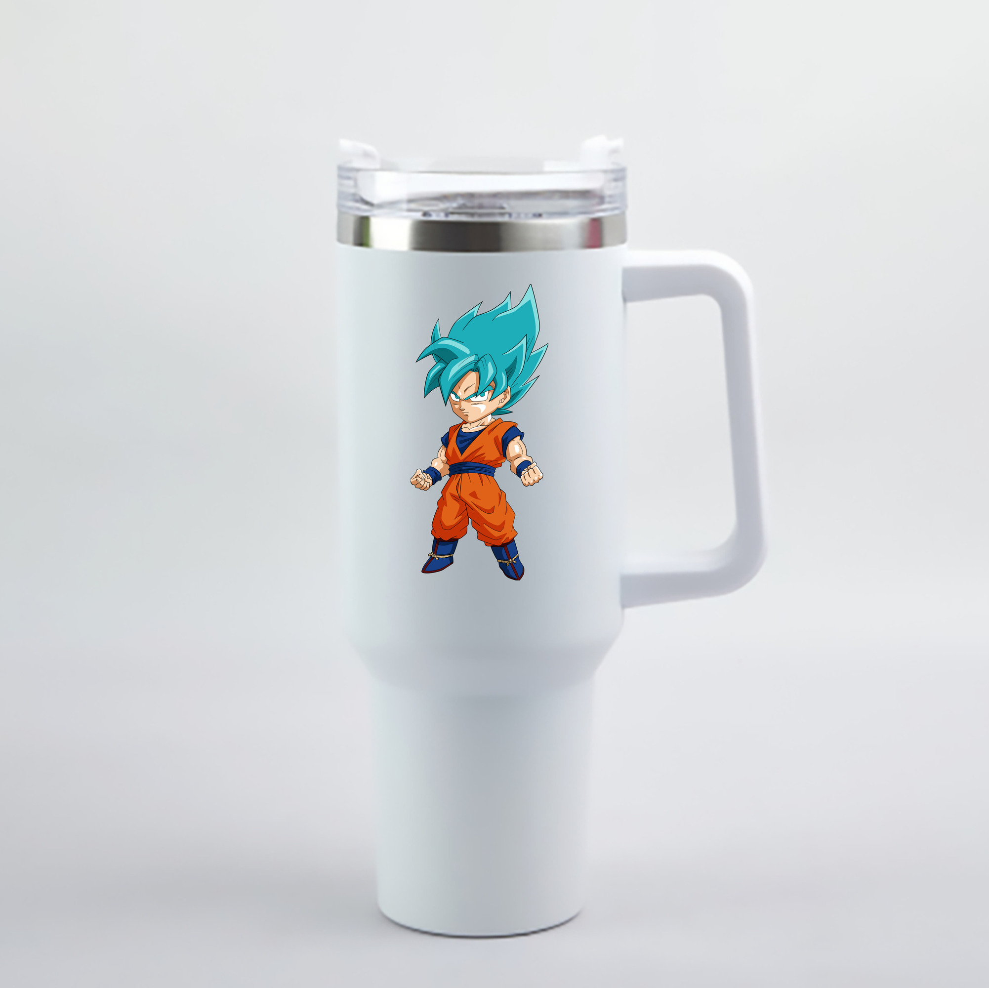 （画像用） ドラゴンボール 孫 悟飯（そんごはん）DRAGON BALL Son Gohan 1200mL車用タンブラー - クリスタルステッカー（プラスチックストロー付き）