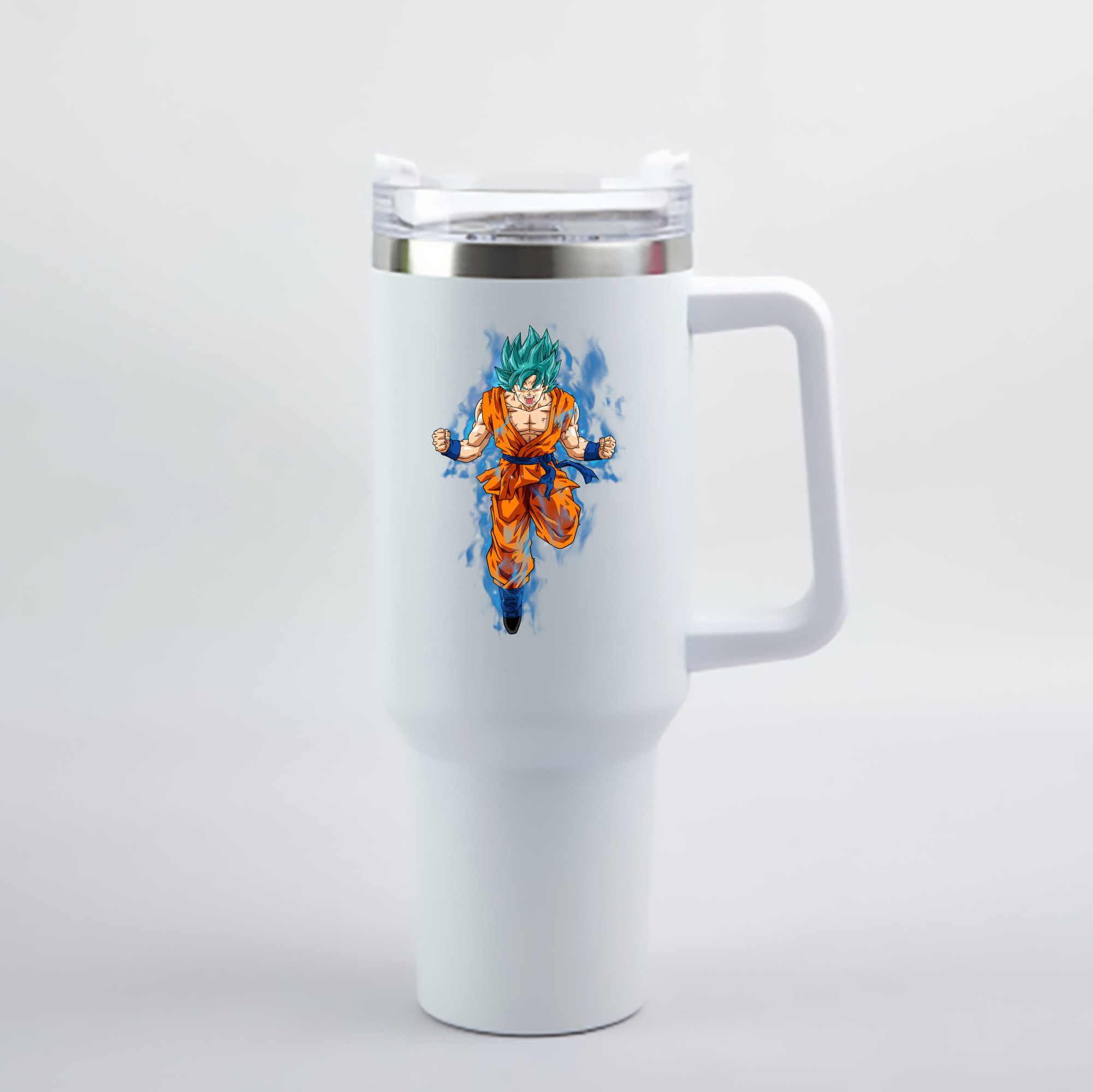 （画像用） ドラゴンボール 孫 悟飯（そんごはん）DRAGON BALL Son Gohan 1200mL車用タンブラー - クリスタルステッカー（プラスチックストロー付き）
