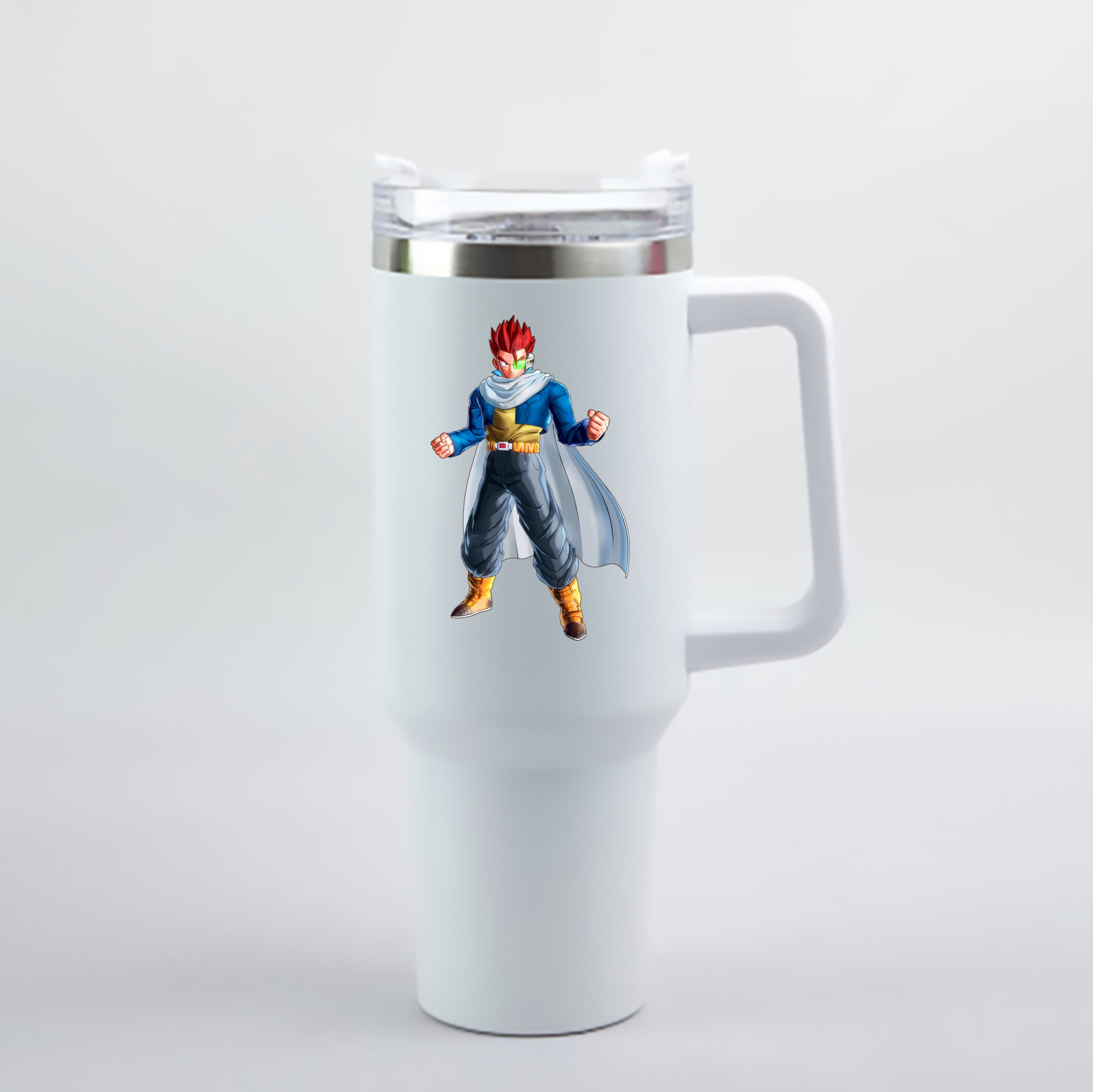 （画像用） ドラゴンボール 孫 悟飯（そんごはん）DRAGON BALL Son Gohan 1200mL車用タンブラー - クリスタルステッカー（プラスチックストロー付き）
