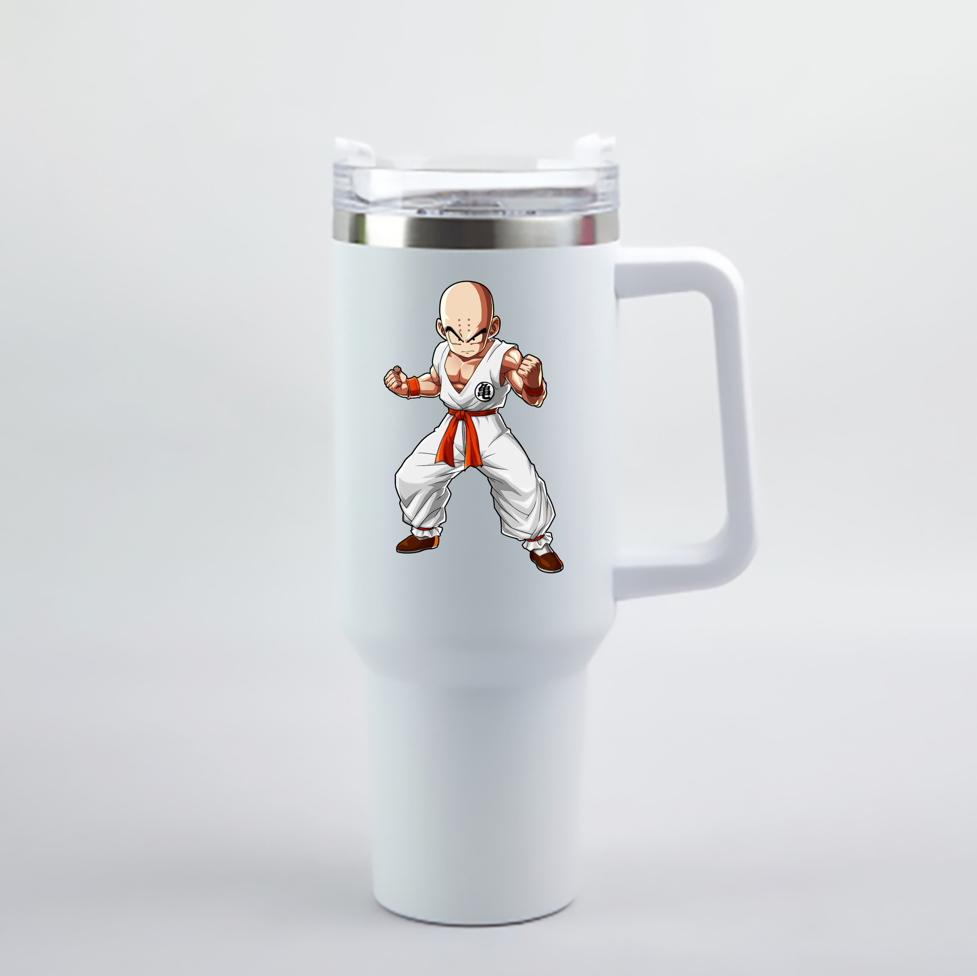 （画像用） ドラゴンボール クリリン DRAGON BALL krillin 1200mL車用タンブラー - クリスタルステッカー（プラスチックストロー付き）