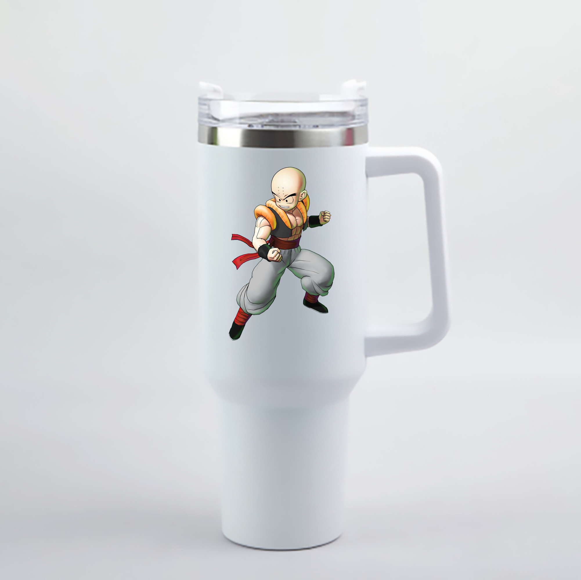 （画像用） ドラゴンボール クリリン DRAGON BALL krillin 1200mL車用タンブラー - クリスタルステッカー（プラスチックストロー付き）