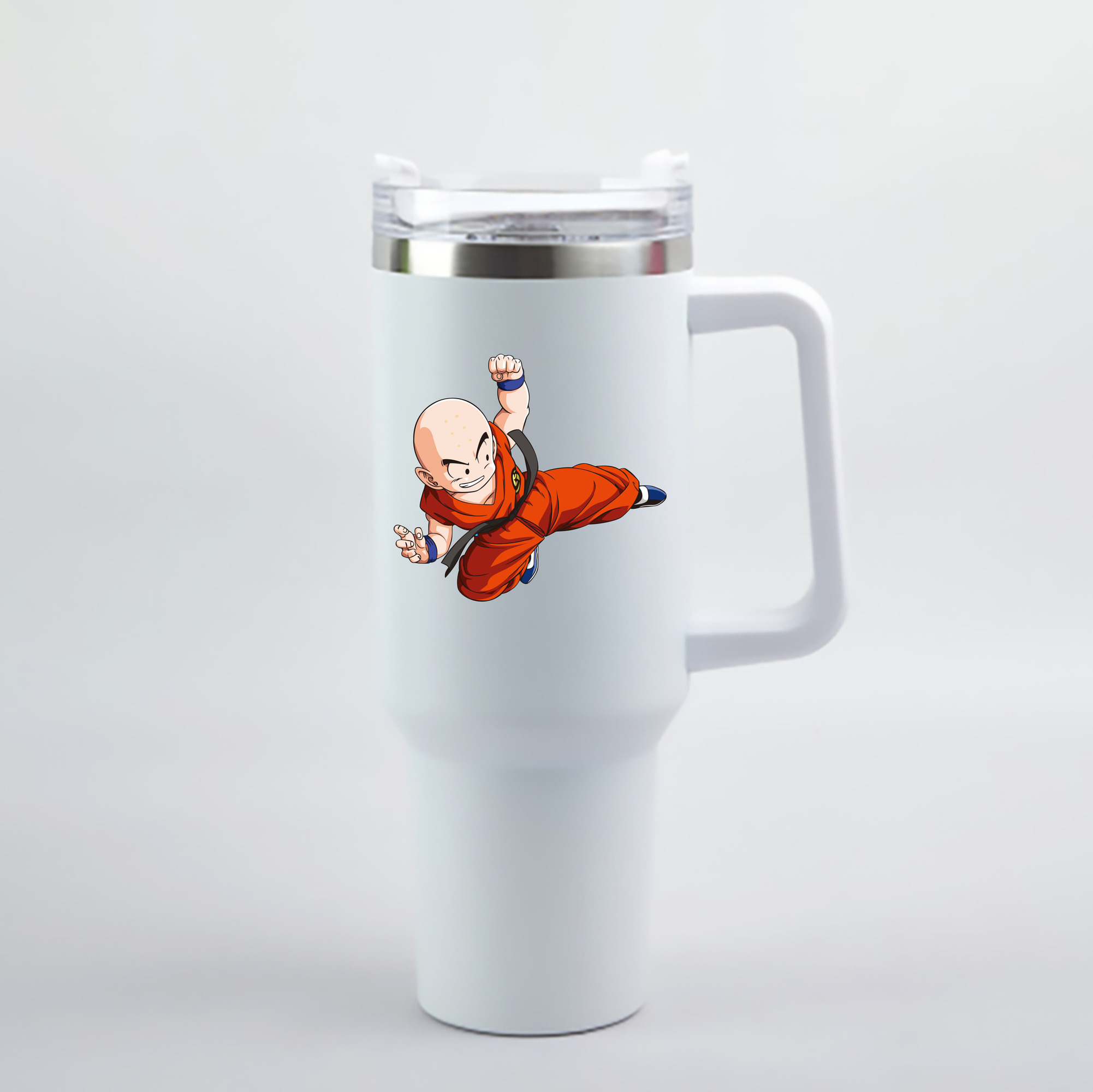 （画像用） ドラゴンボール クリリン DRAGON BALL krillin 1200mL車用タンブラー - クリスタルステッカー（プラスチックストロー付き）