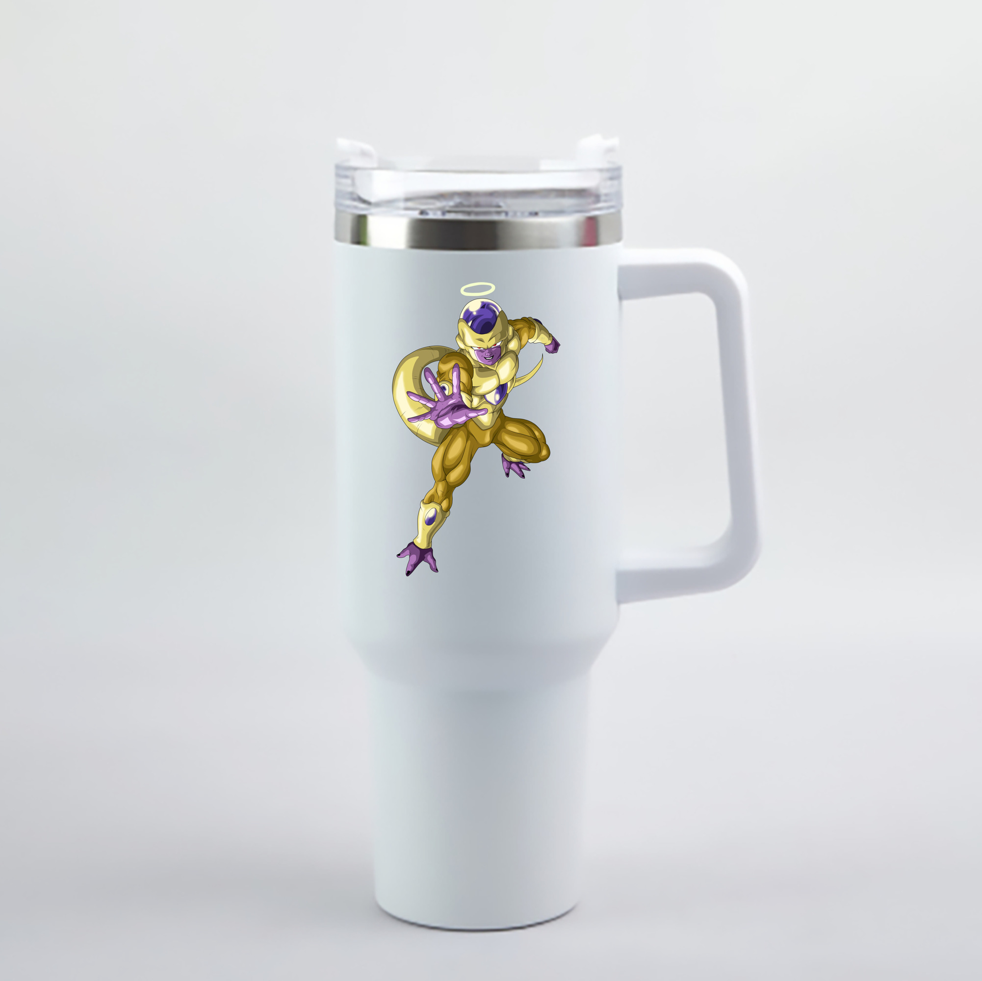 （画像用） ドラゴンボール フリーザ DRAGON BALL Frieza 1200mL車用タンブラー - クリスタルステッカー（プラスチックストロー付き）