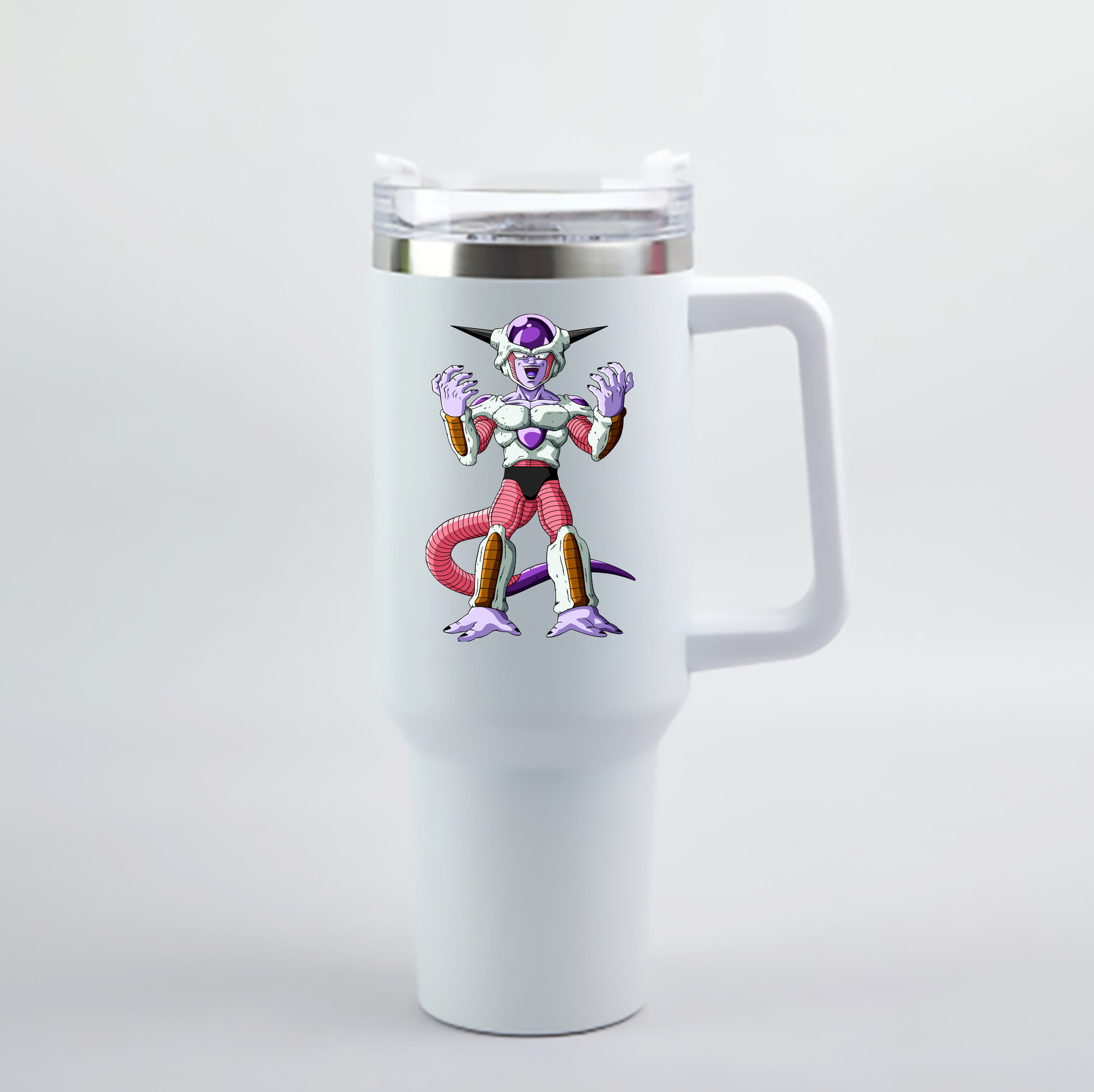 （画像用） ドラゴンボール フリーザ DRAGON BALL Frieza 1200mL車用タンブラー - クリスタルステッカー（プラスチックストロー付き）