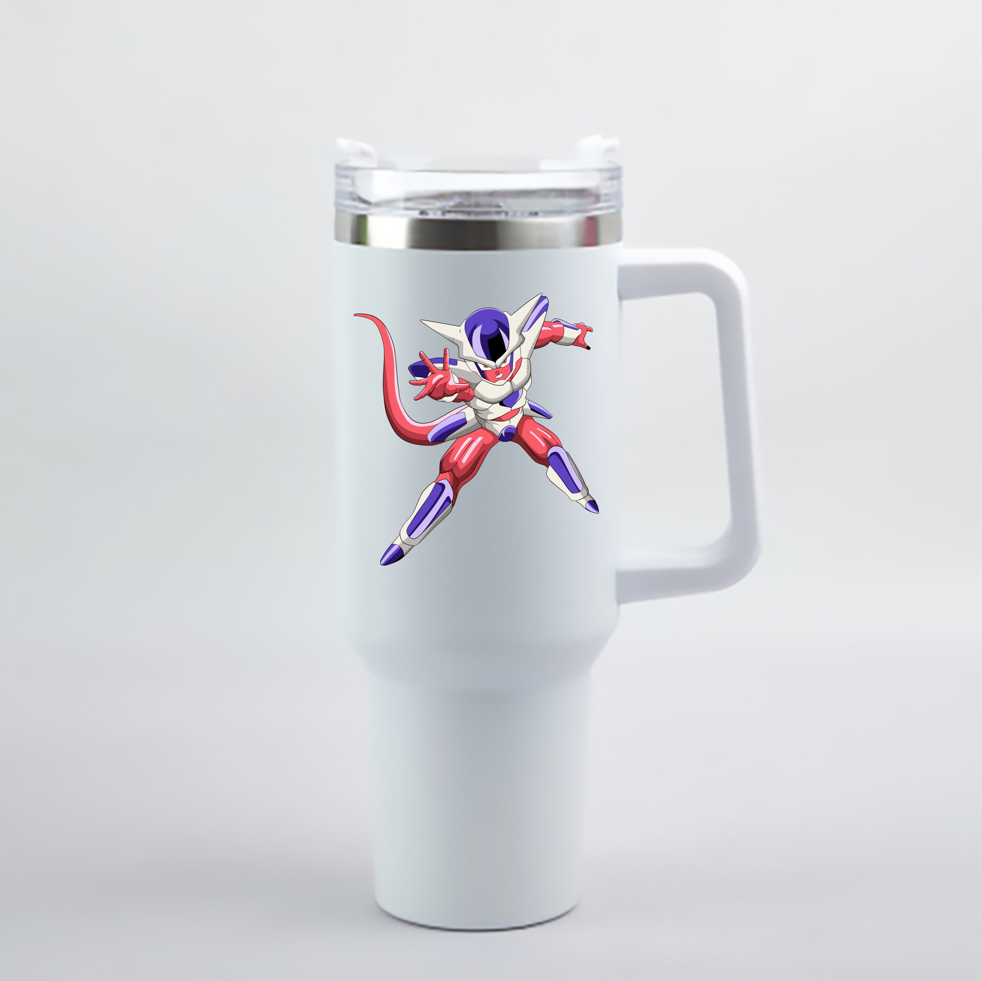 （画像用） ドラゴンボール フリーザ DRAGON BALL Frieza 1200mL車用タンブラー - クリスタルステッカー（プラスチックストロー付き）