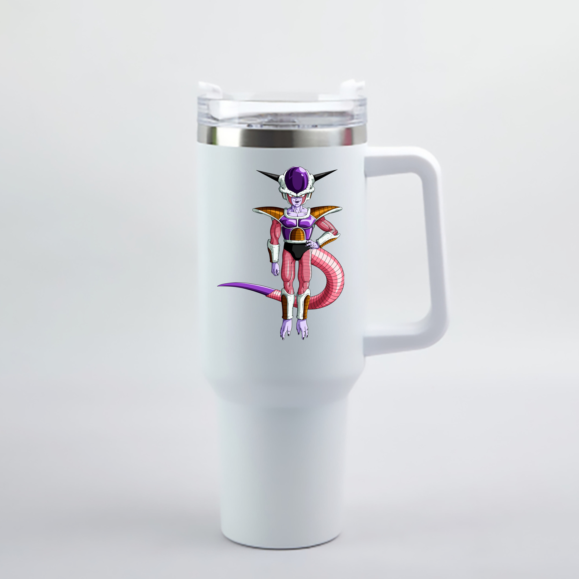 （画像用） ドラゴンボール フリーザ DRAGON BALL Frieza 1200mL車用タンブラー - クリスタルステッカー（プラスチックストロー付き）