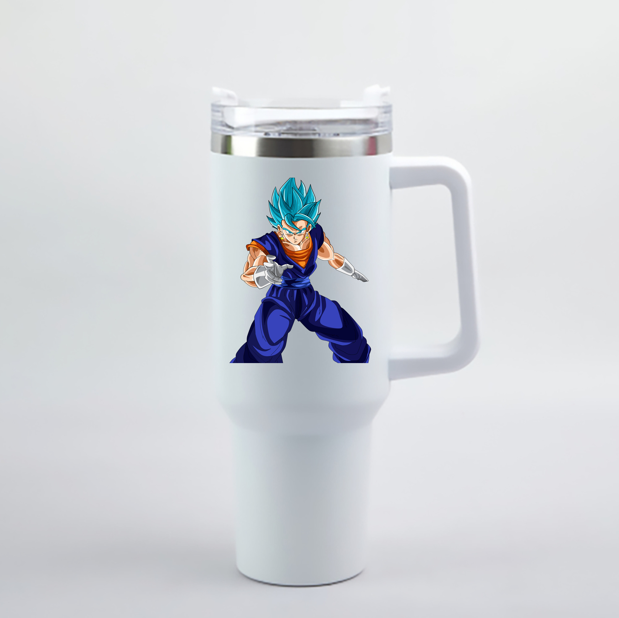 （画像用） ドラゴンボール ベジット DRAGON BALL Vegetto 1200mL車用タンブラー - クリスタルステッカー（プラスチックストロー付き）