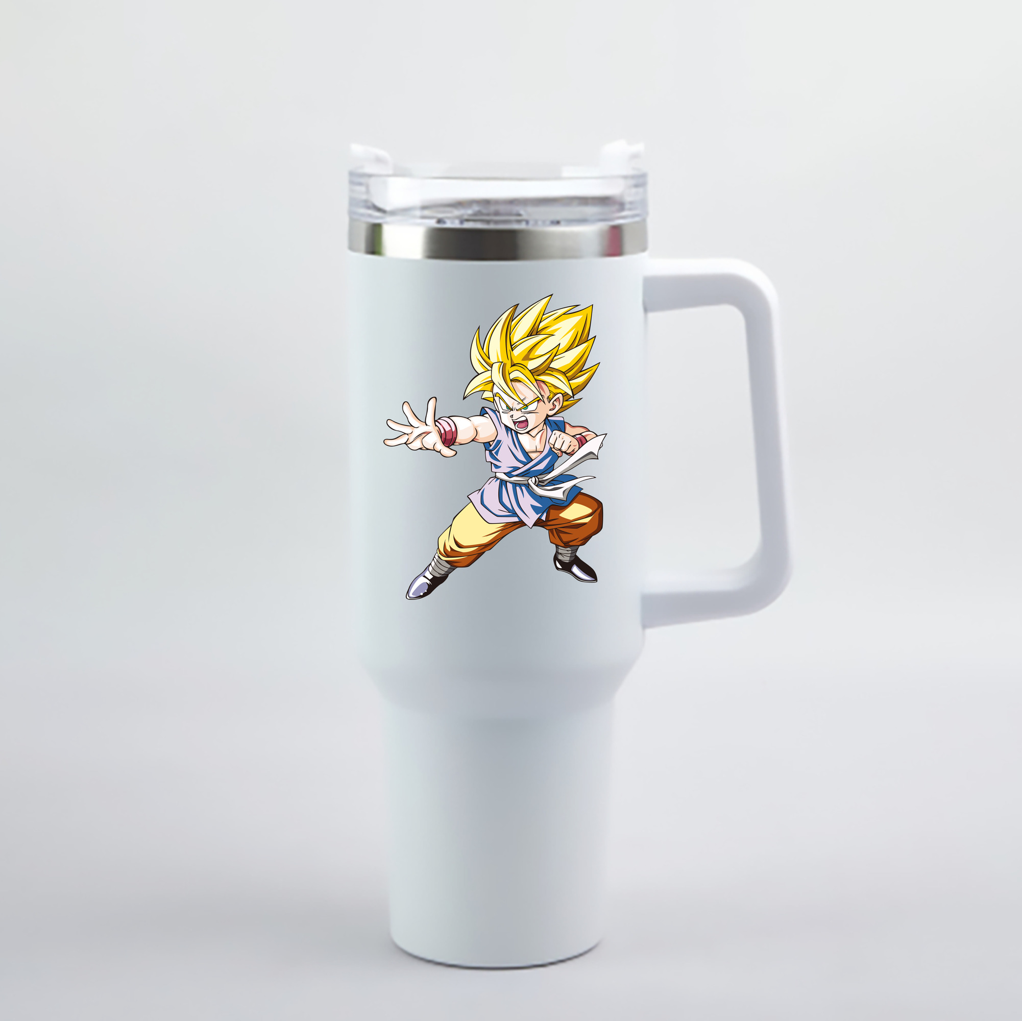（画像用） ドラゴンボール ベジット DRAGON BALL Vegetto 1200mL車用タンブラー - クリスタルステッカー（プラスチックストロー付き）