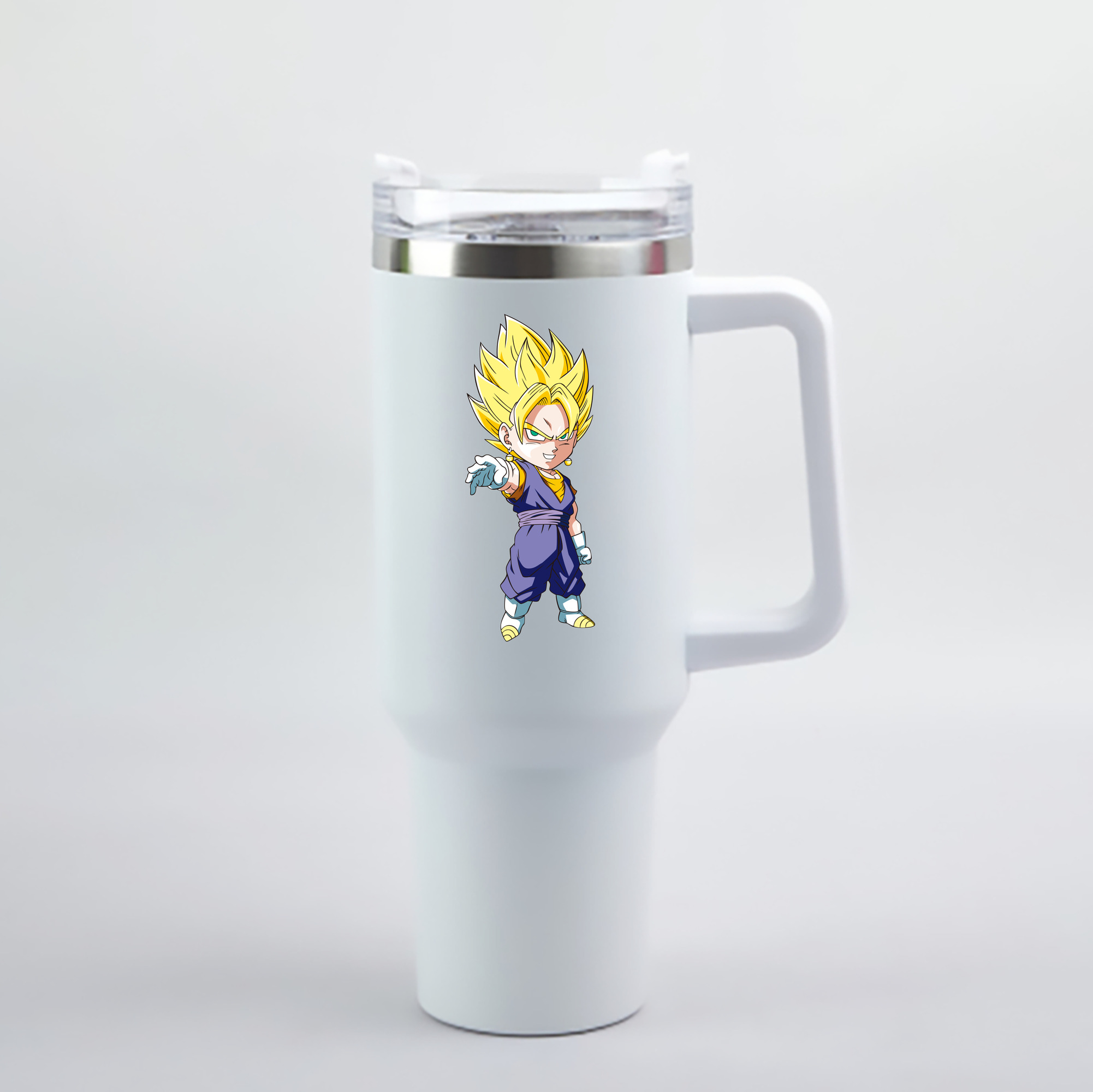 （画像用） ドラゴンボール ベジット DRAGON BALL Vegetto 1200mL車用タンブラー - クリスタルステッカー（プラスチックストロー付き）