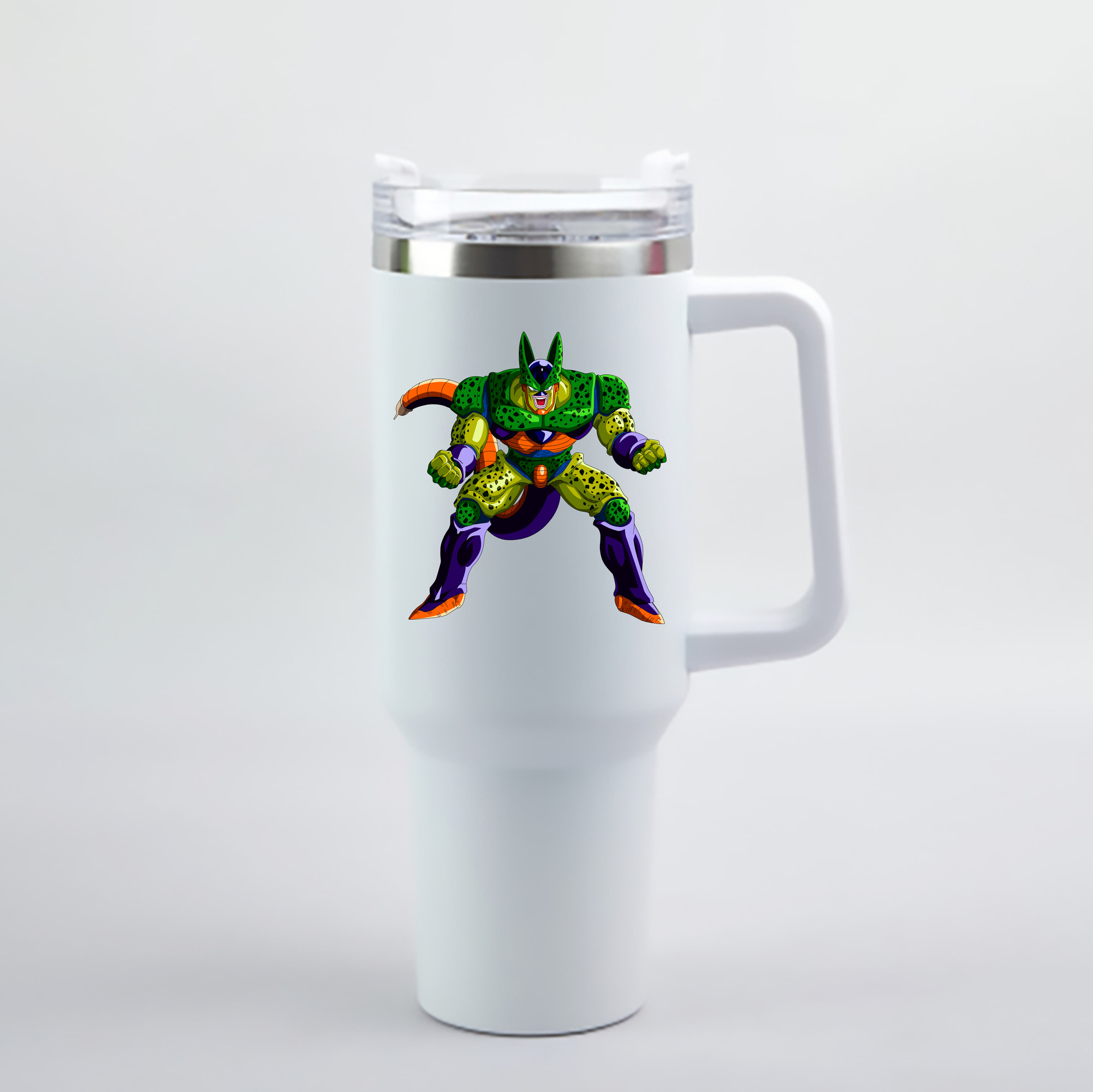 （画像用） ドラゴンボール セル DRAGON BALL Cell 1200mL車用タンブラー - クリスタルステッカー（プラスチックストロー付き）