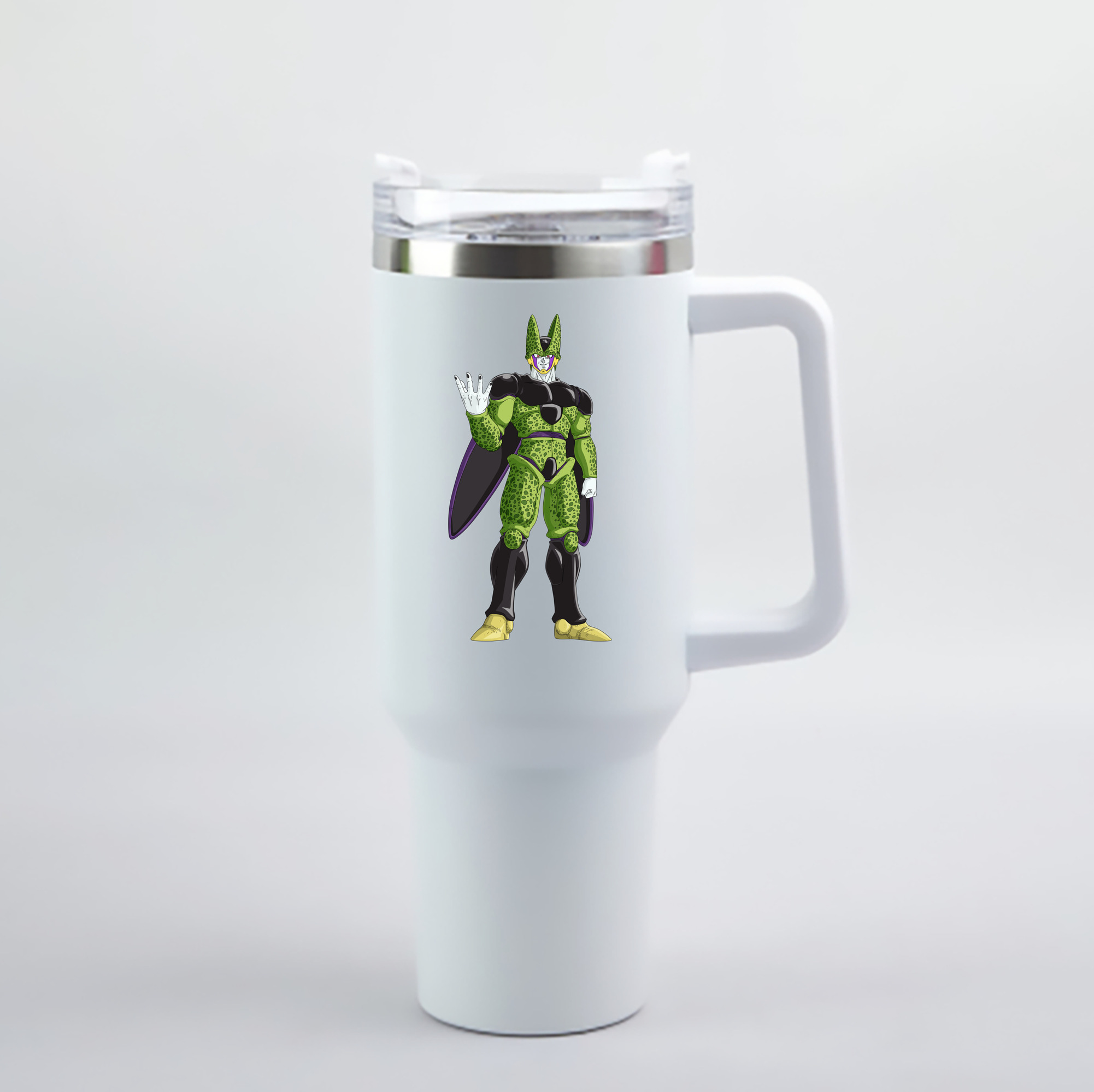 （画像用） ドラゴンボール セル DRAGON BALL Cell 1200mL車用タンブラー - クリスタルステッカー（プラスチックストロー付き）